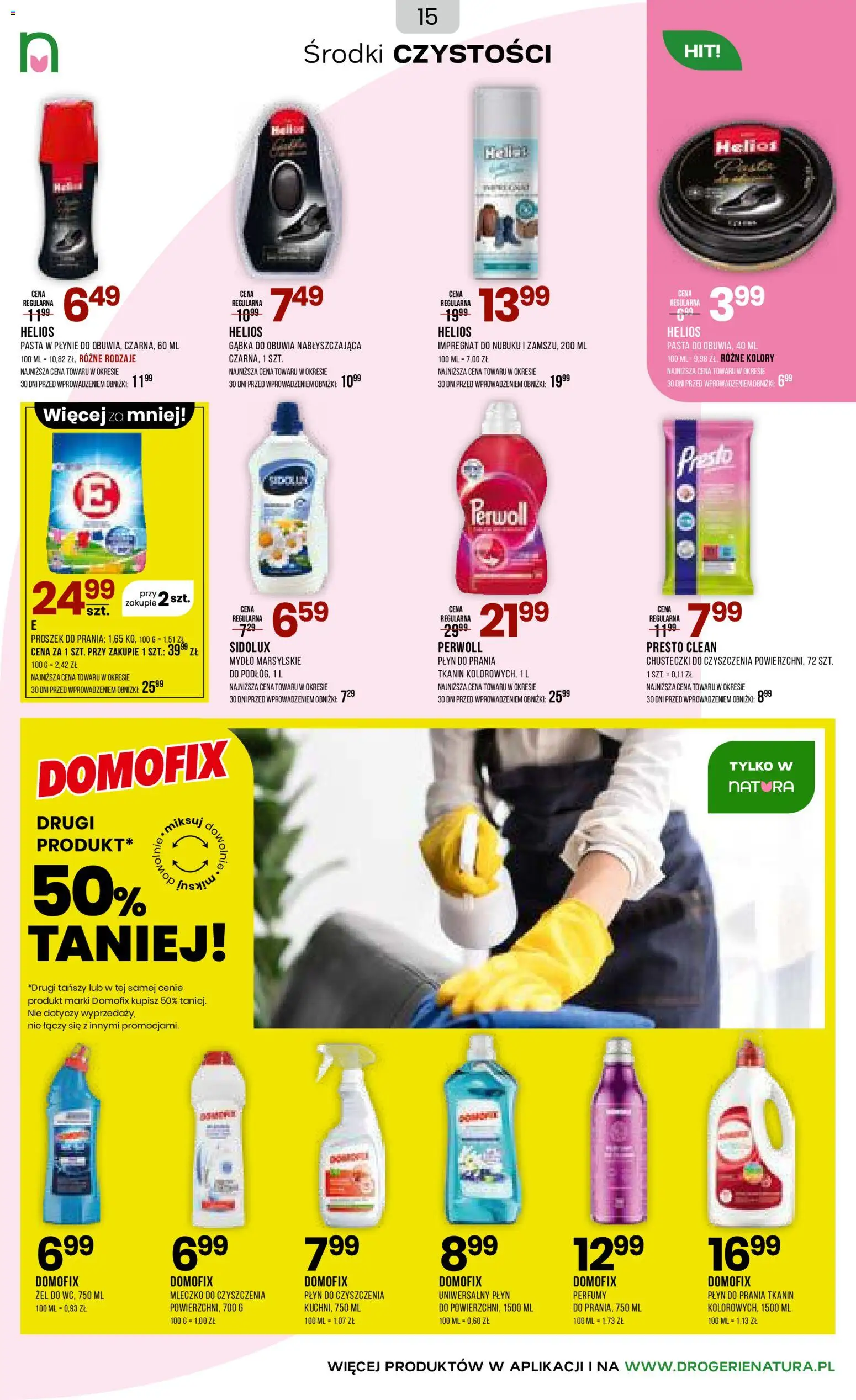 Drogerie Natura Gazetka od 29.12.2025 | Strona: 15 | Produkty: Cleaner, Perfumy, Proszek do prania, Detergent