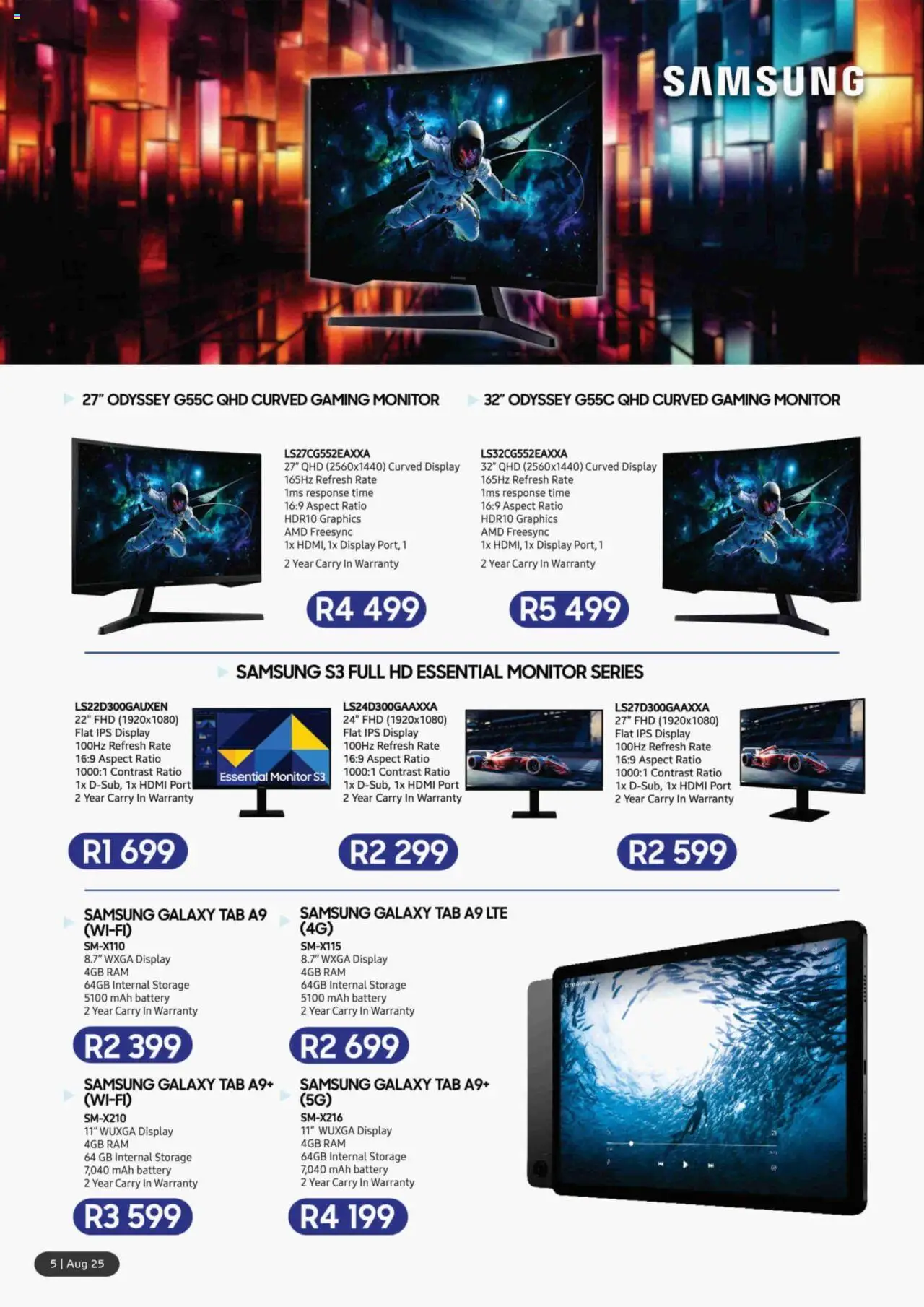 Computer Mania Accessories Catalogue │ valid from 01.08.2025 | Page: 6 | Products: Monitor, Battery