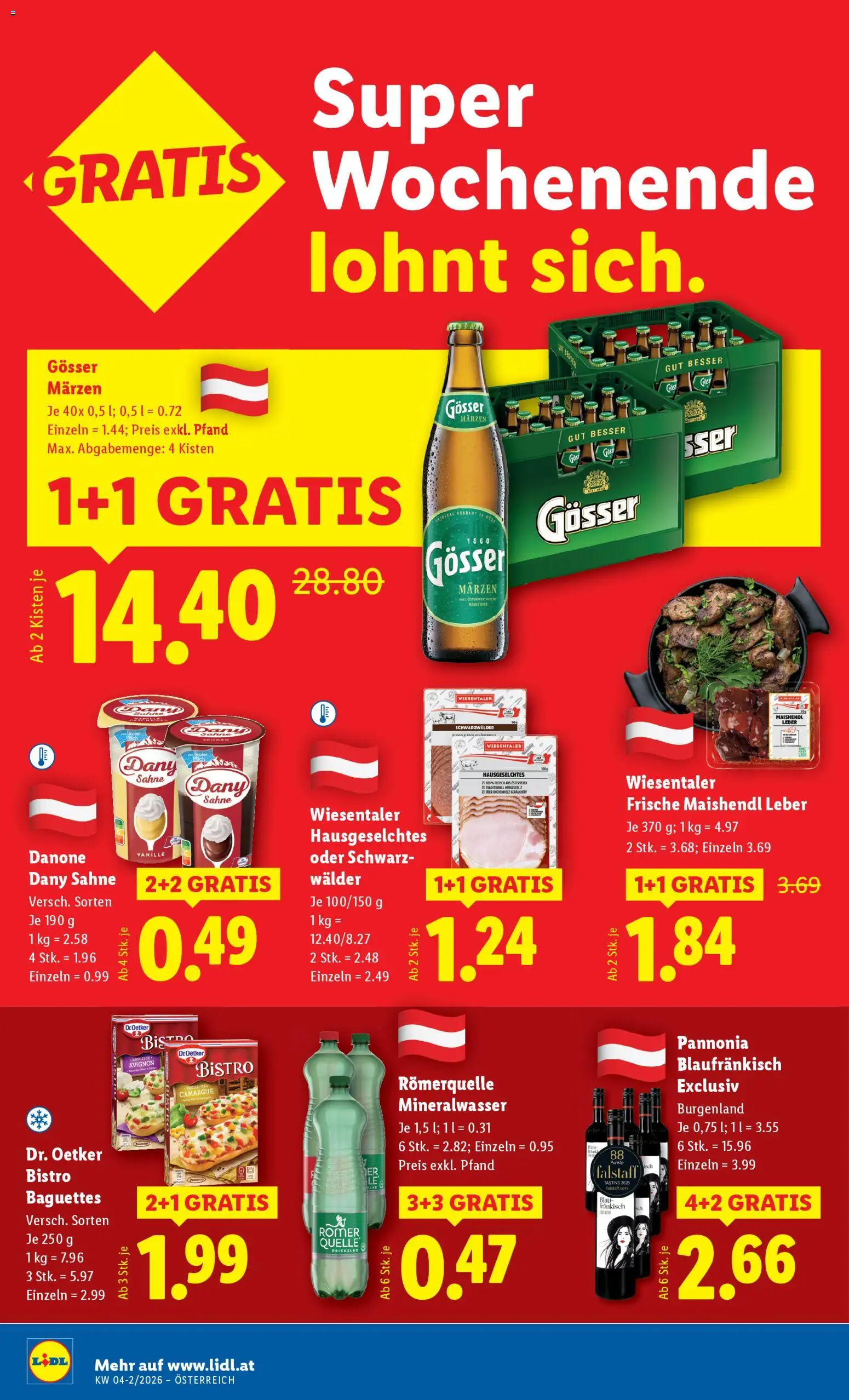 Lidl Flugblatt - Oberpullendorf, Güssing, Oberwart gültig ab 22.01.2026 | Seite: 10 | Produkte: Sahne