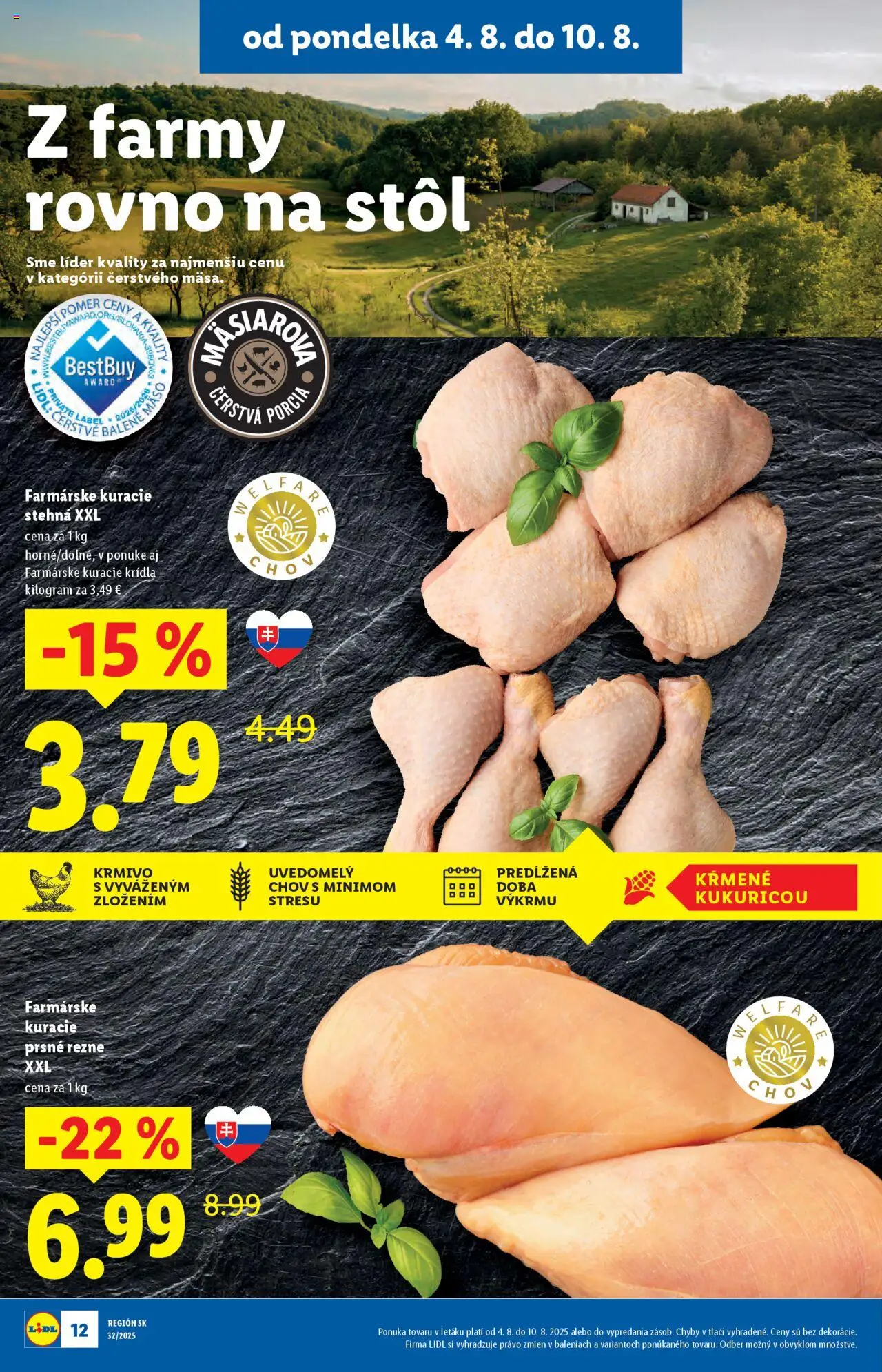 Lidl leták │ platný od 04.08.2025 | Strana: 14 | Produkty: Stôl, Kuracie stehná, Kuracie krídla