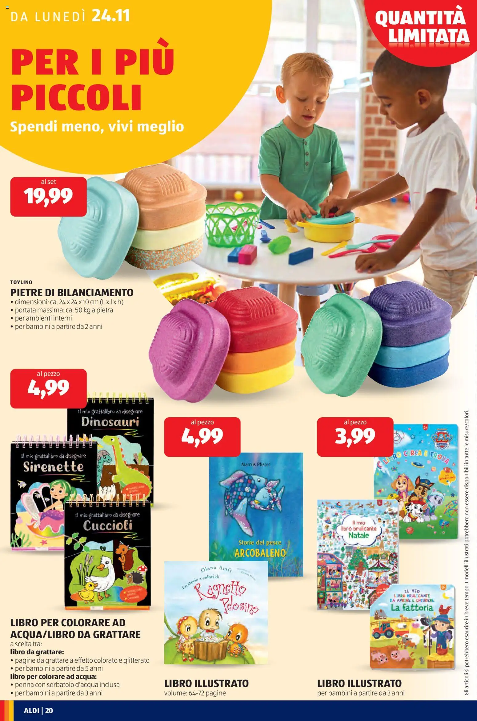 Volantino Aldi del 24.11.2025 | Pagina: 20 | Prodotti: Pesce, Acqua