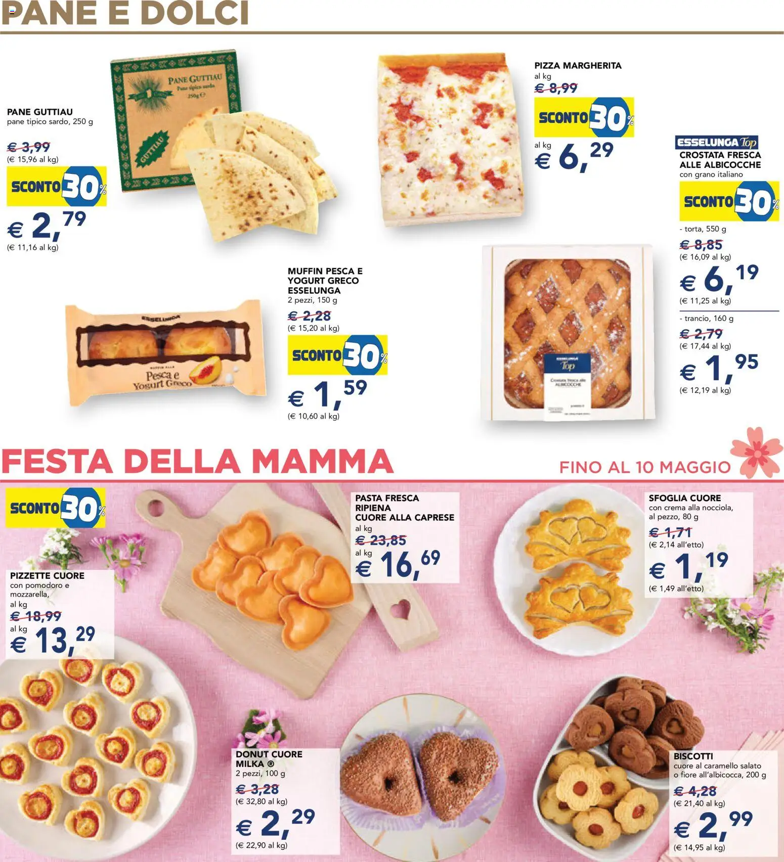 Volantino Esselunga S del 23.04.2026 | Pagina: 14 | Prodotti: Pizza, Biscotti, Pesca, Albicocche