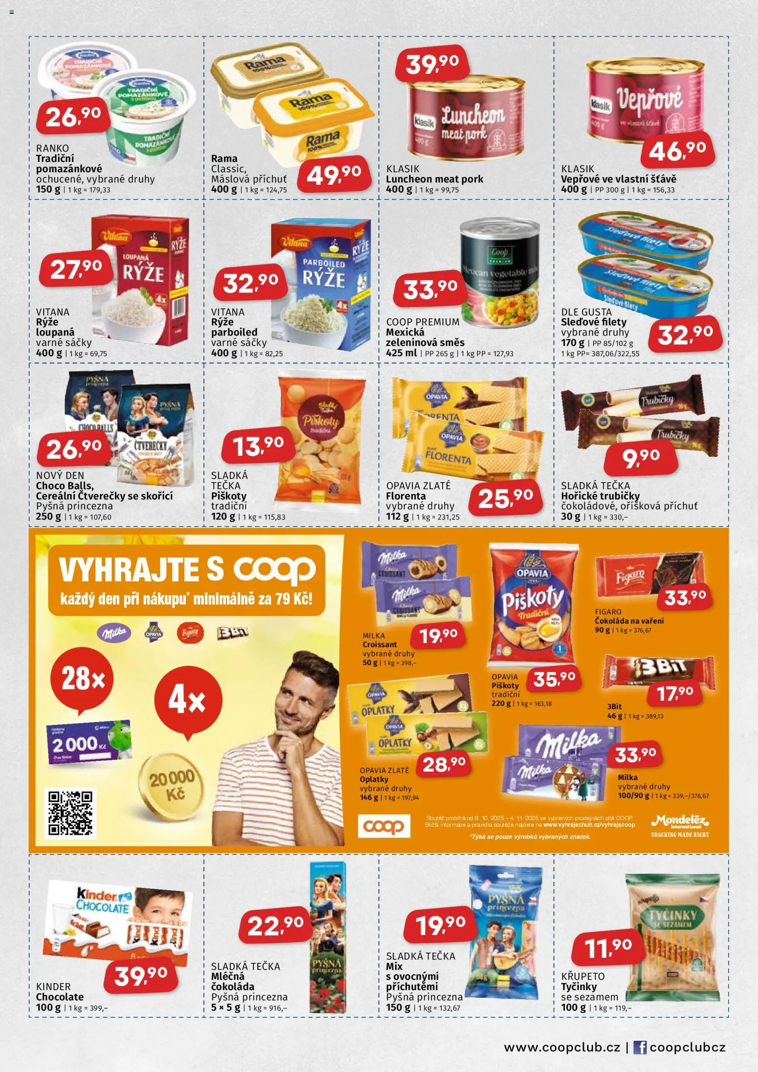 Coop leták - Východočeský region od 22.10.2025 | Strana: 3 | Produkty: Rýže, Čokoláda na vaření, Kinder, Oplatky
