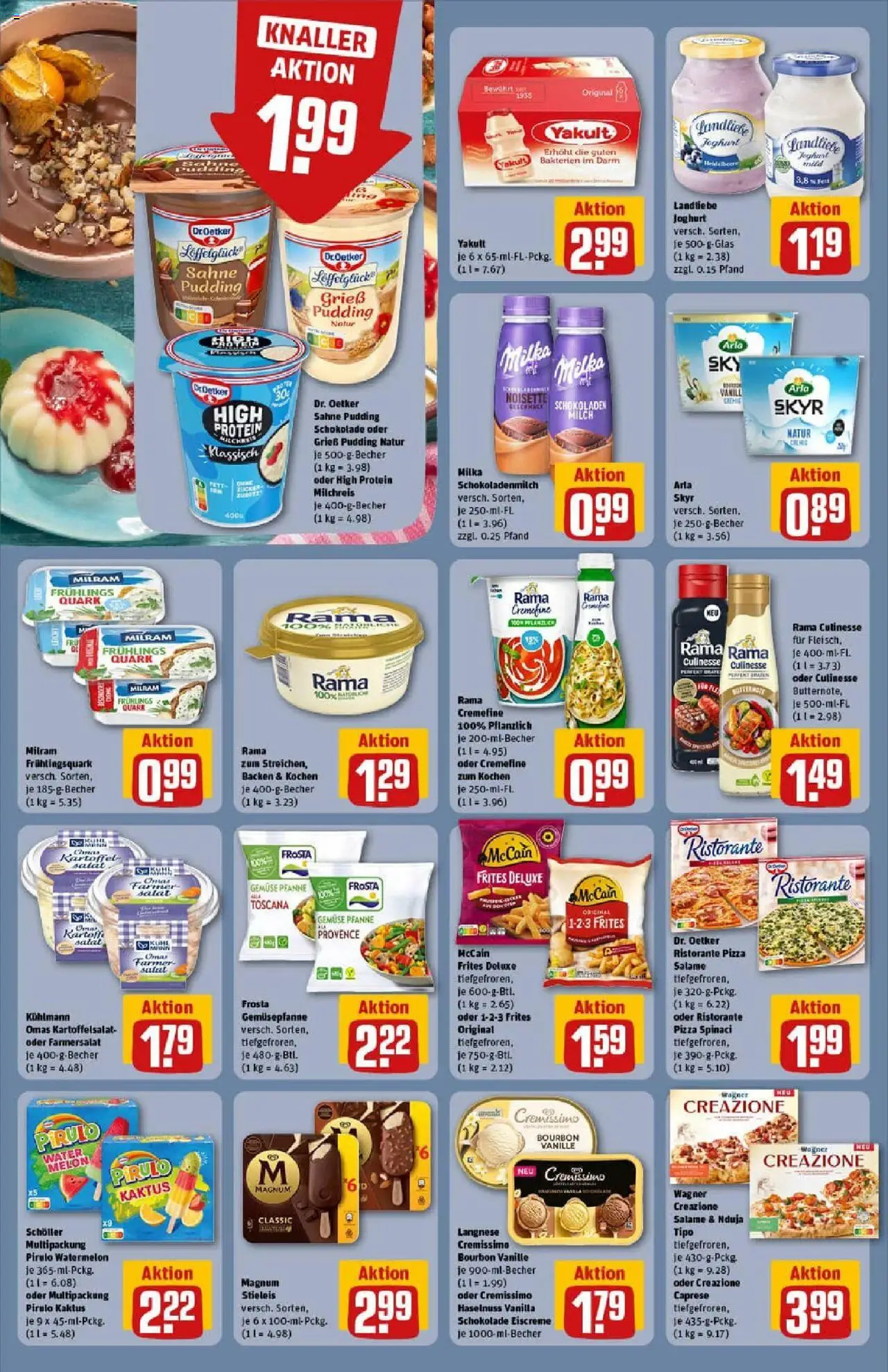 Rewe prospekt Asslar	 – gültig ab 13.10.2025 | Seite: 14 | Produkte: Eiscreme, Arla skyr, Landliebe joghurt, Sahne