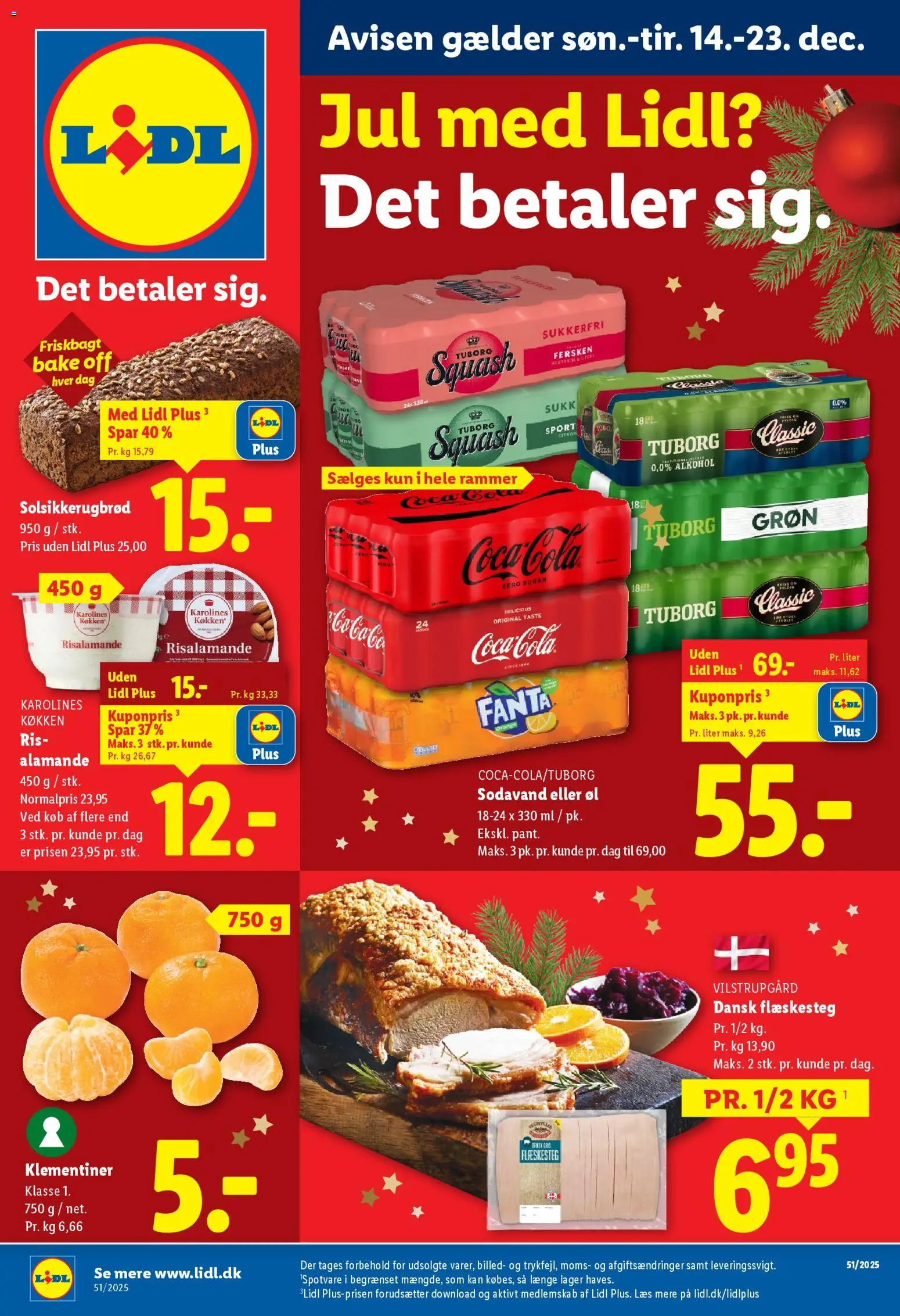 Lidl tilbudsavis – gyldig fra 18.12.2025 | Side: 14 | Produkter: Ris, Risalamande, Sodavand, Flæskesteg