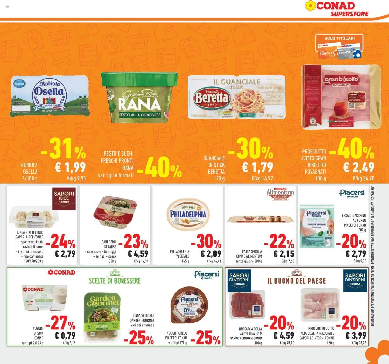 Volantino Conad del 24.09.2025 | Pagina: 23 | Prodotti: Tacchino, Pasta, Spinaci, Pesto