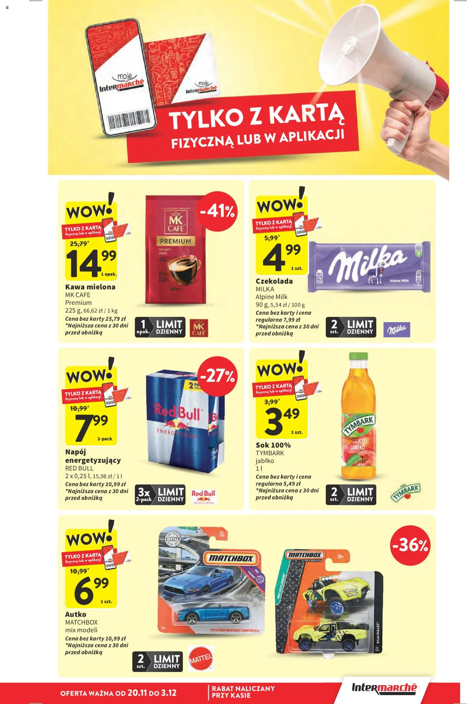 Intermarche Black Friday od 27.11.2025 | Strona: 12 | Produkty: Karta, Milka, Czekolada, Sok