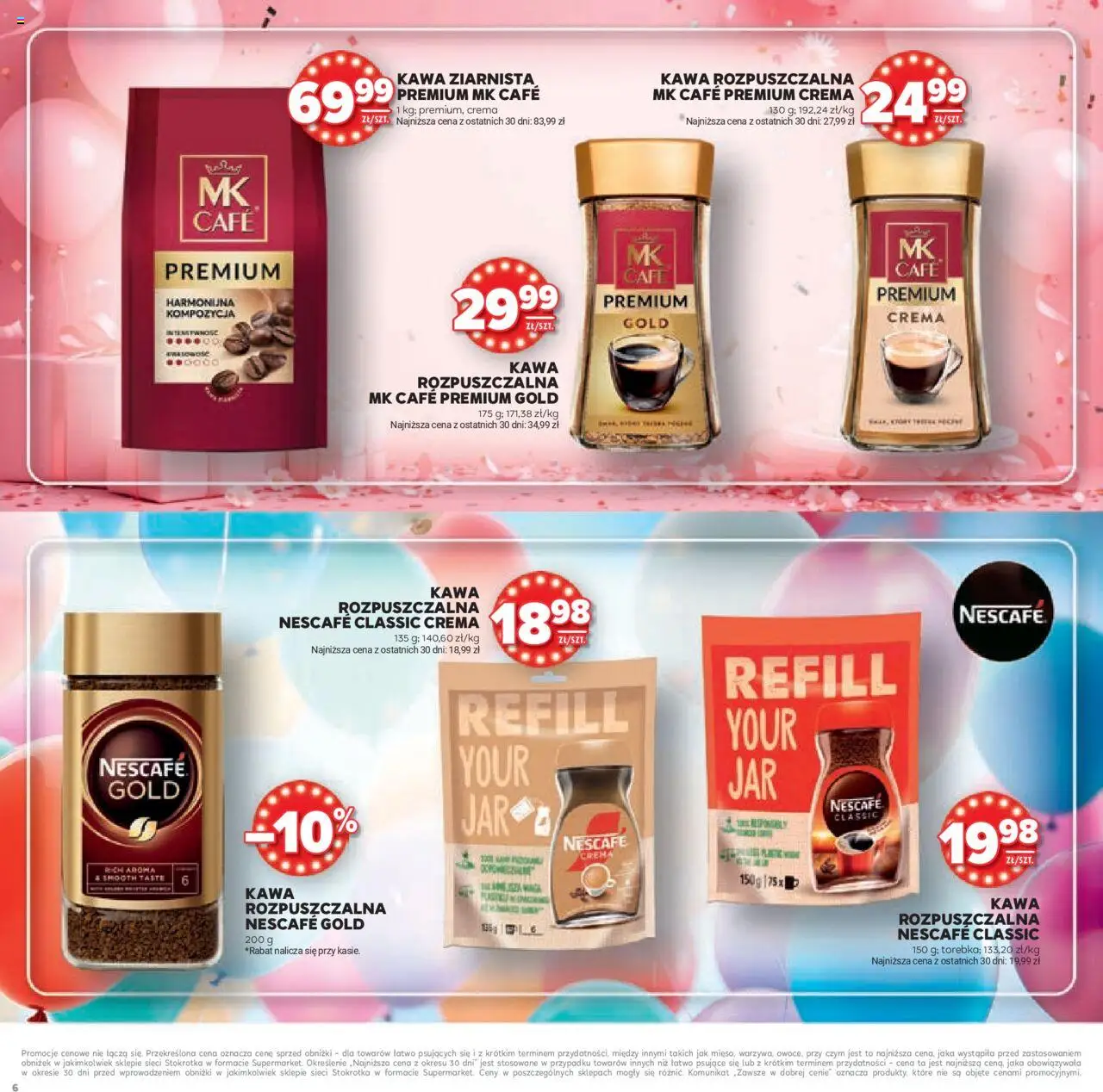 Stokrotka Gazetka - Urodziny od 11.09.2025 | Strona: 6 | Produkty: Stokrotka, Nescafe, Kawa ziarnista, Kawa rozpuszczalna