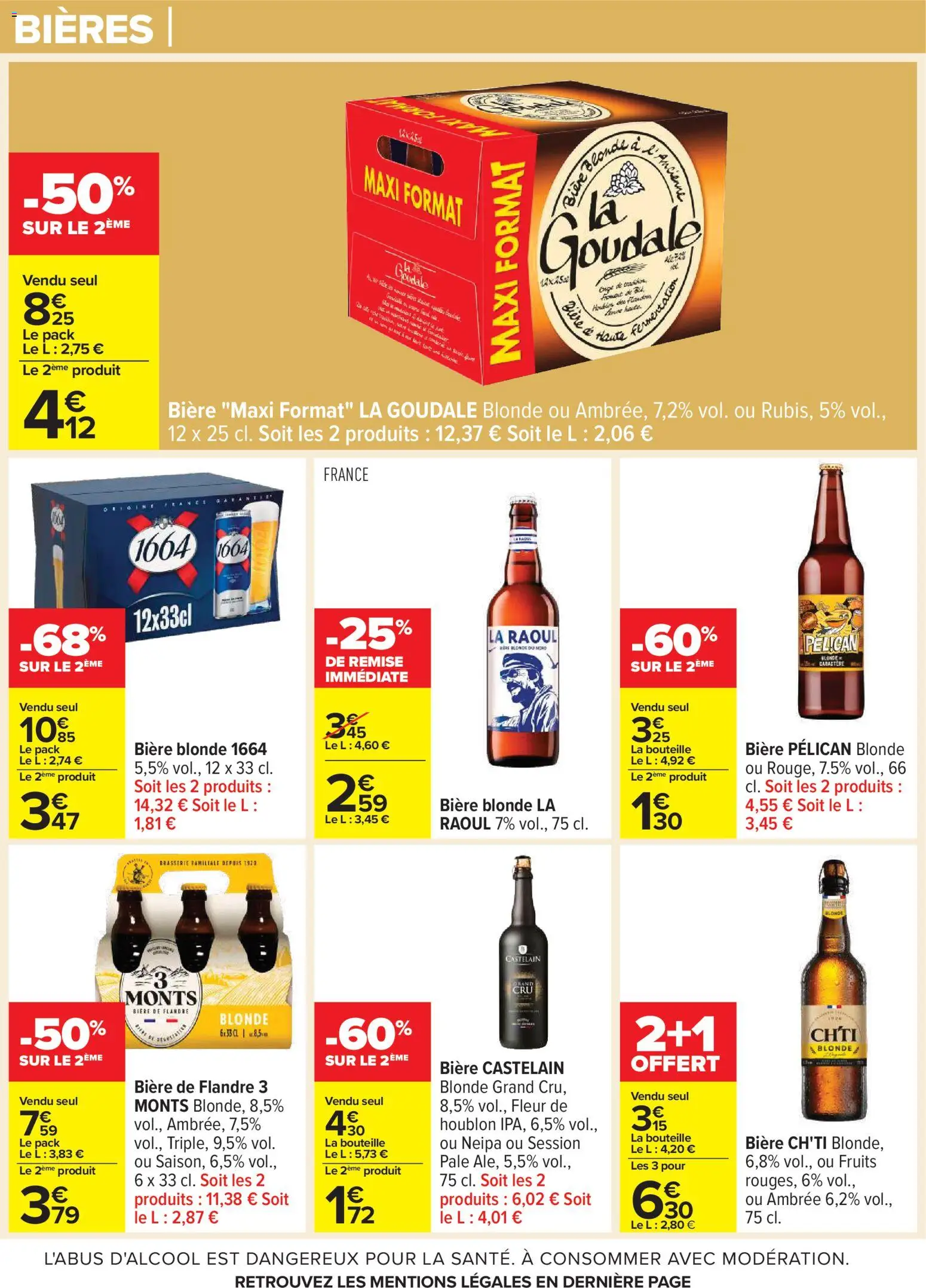 {H1} | Page: 14 | Produits: Biere blonde 1664, Goudale, Bière blonde, Bière