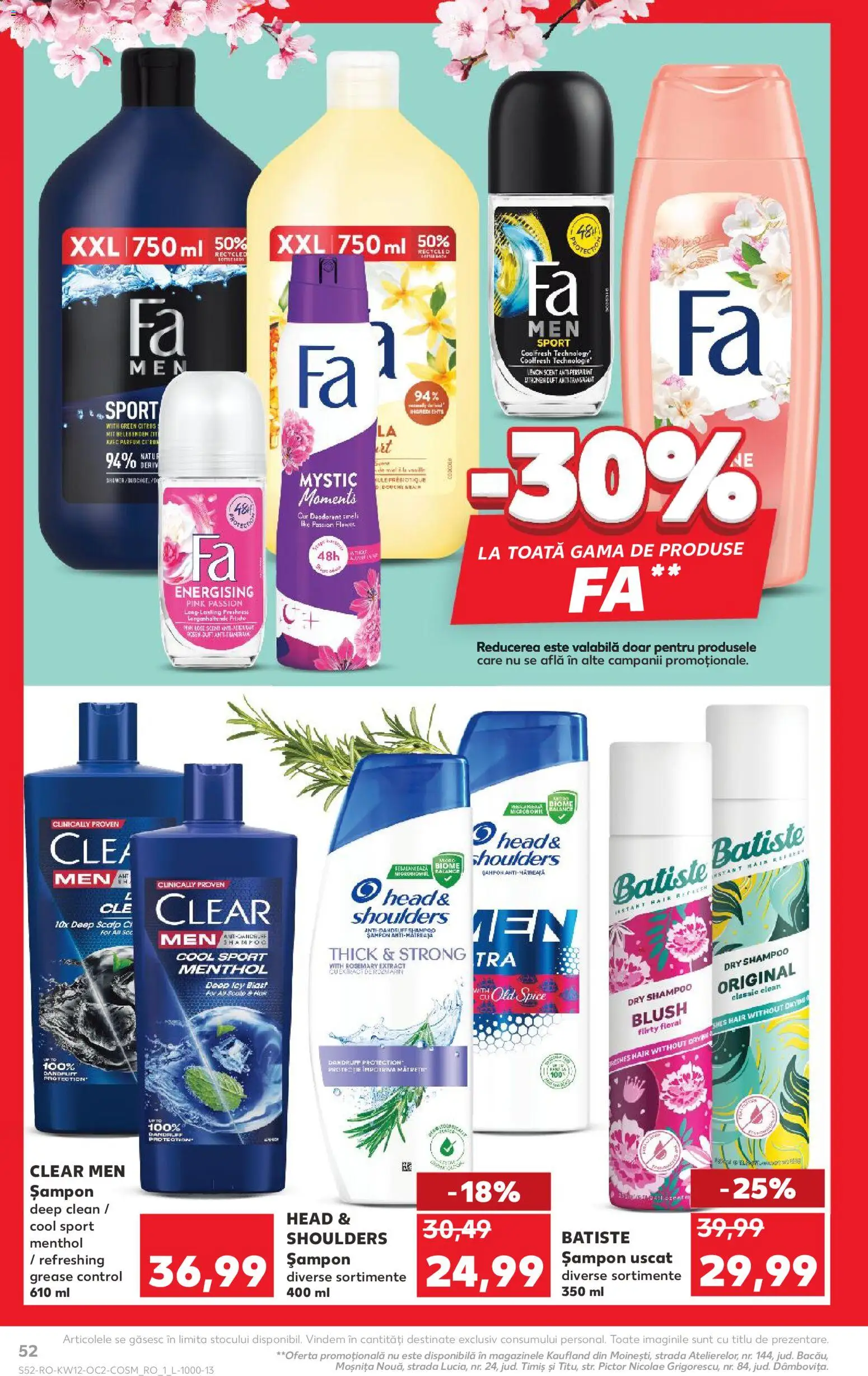 Noul catalog Kaufland – valabil de la 18.03.2026 | Pagină: 52 | Produse: Simit, Șampon, Deodorant, Șampon uscat