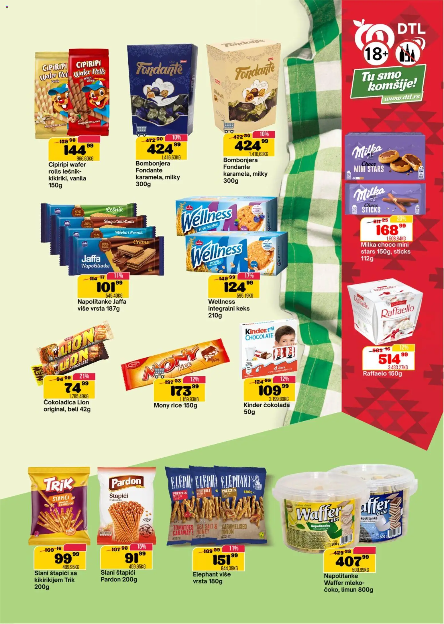 Senta Promet katalog - važi od 08.04.2026 | Strana: 11 | Proizvode: Sto, Bombonjera, Lešnik, Mleko