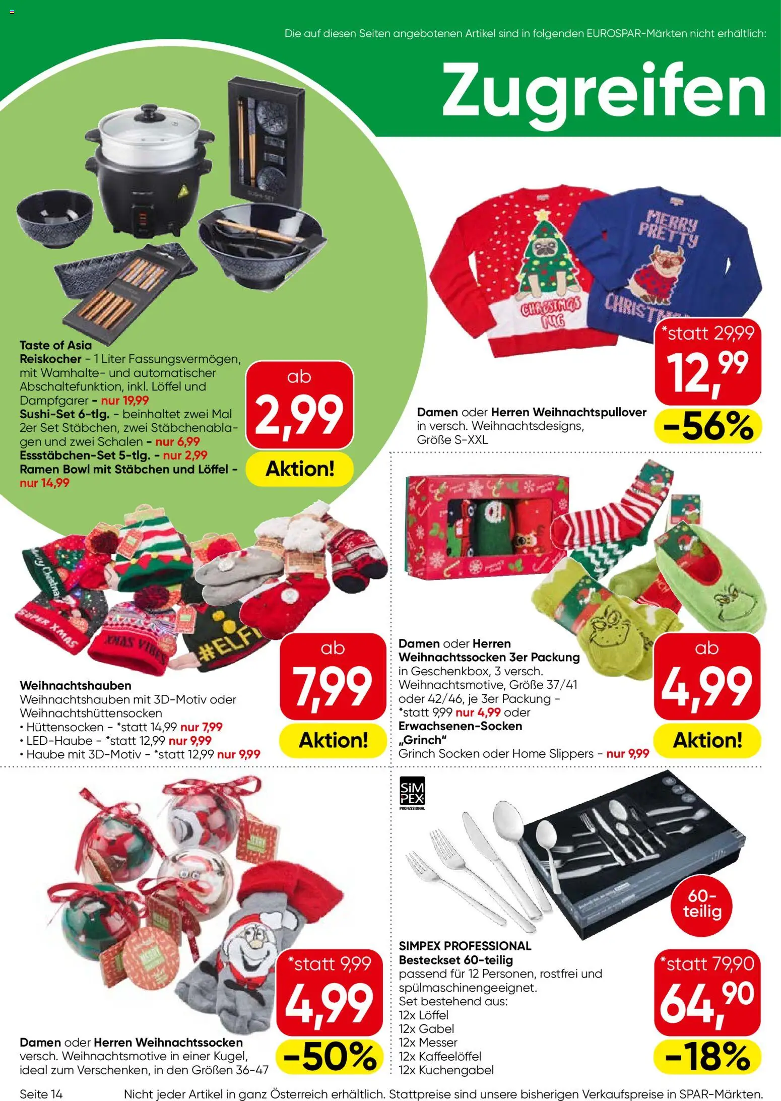 Eurospar Flugblatt gültig ab 20.11.2025 | Seite: 14 | Produkte: Socken