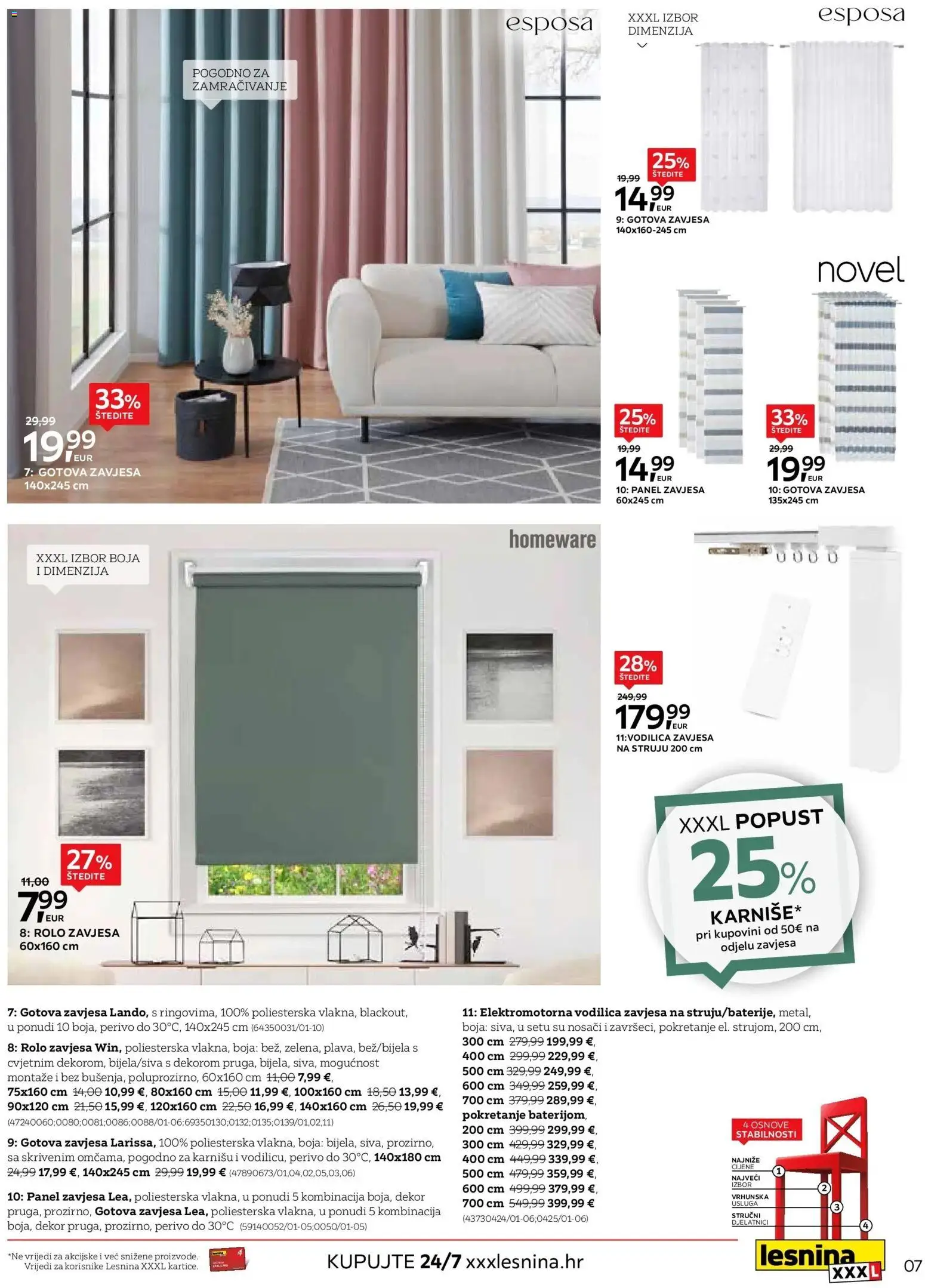 Lesnina katalog | vrijedi od 30.03.2026 | Stranica: 7 | Proizvodi: Rolo zavjesa, Zavjesa