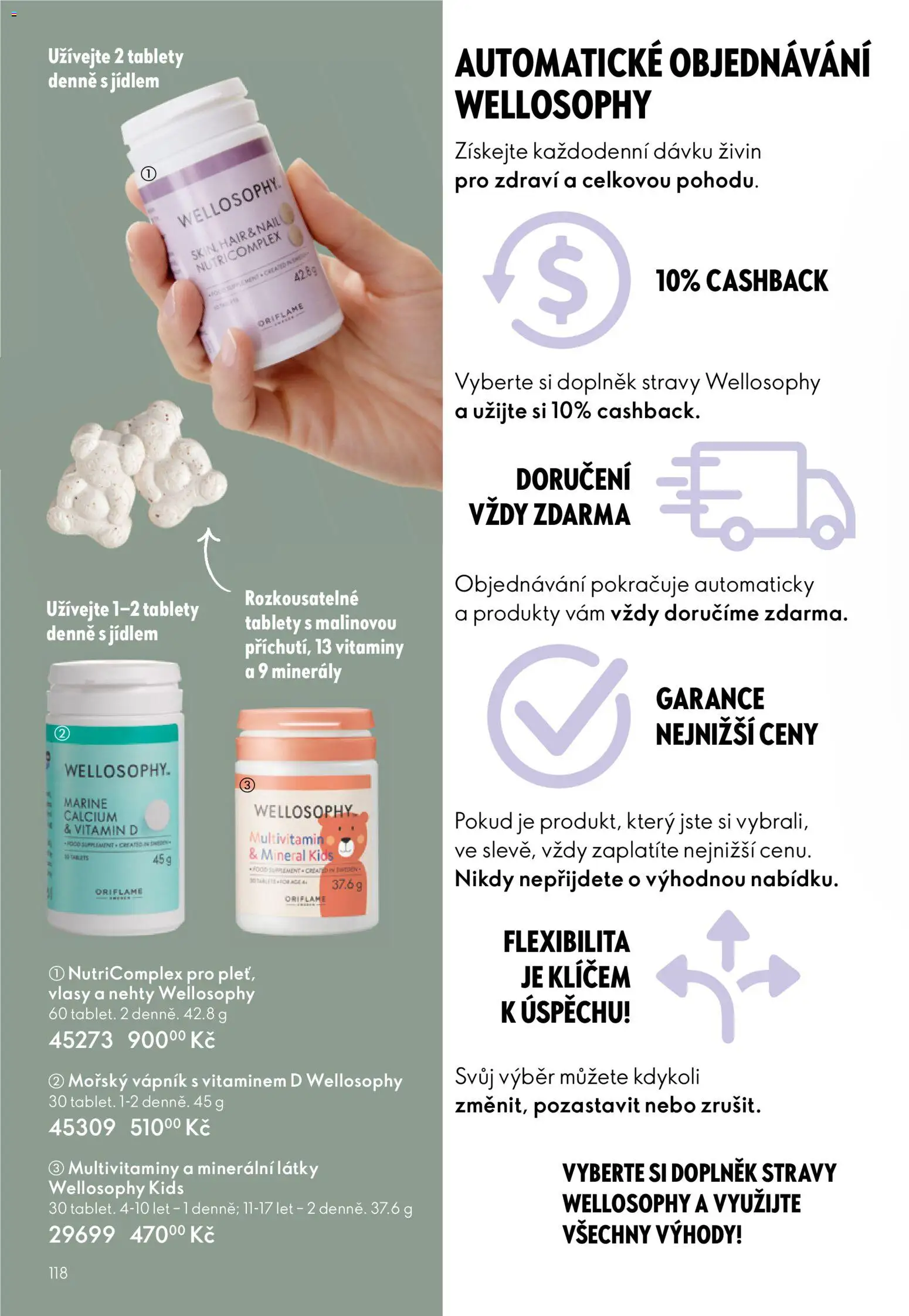 Oriflame katalog č.02/2026 od 21.01.2026 | Strana: 118 | Produkty: Minerály, Vitamíny, Vitamin D, Nehty