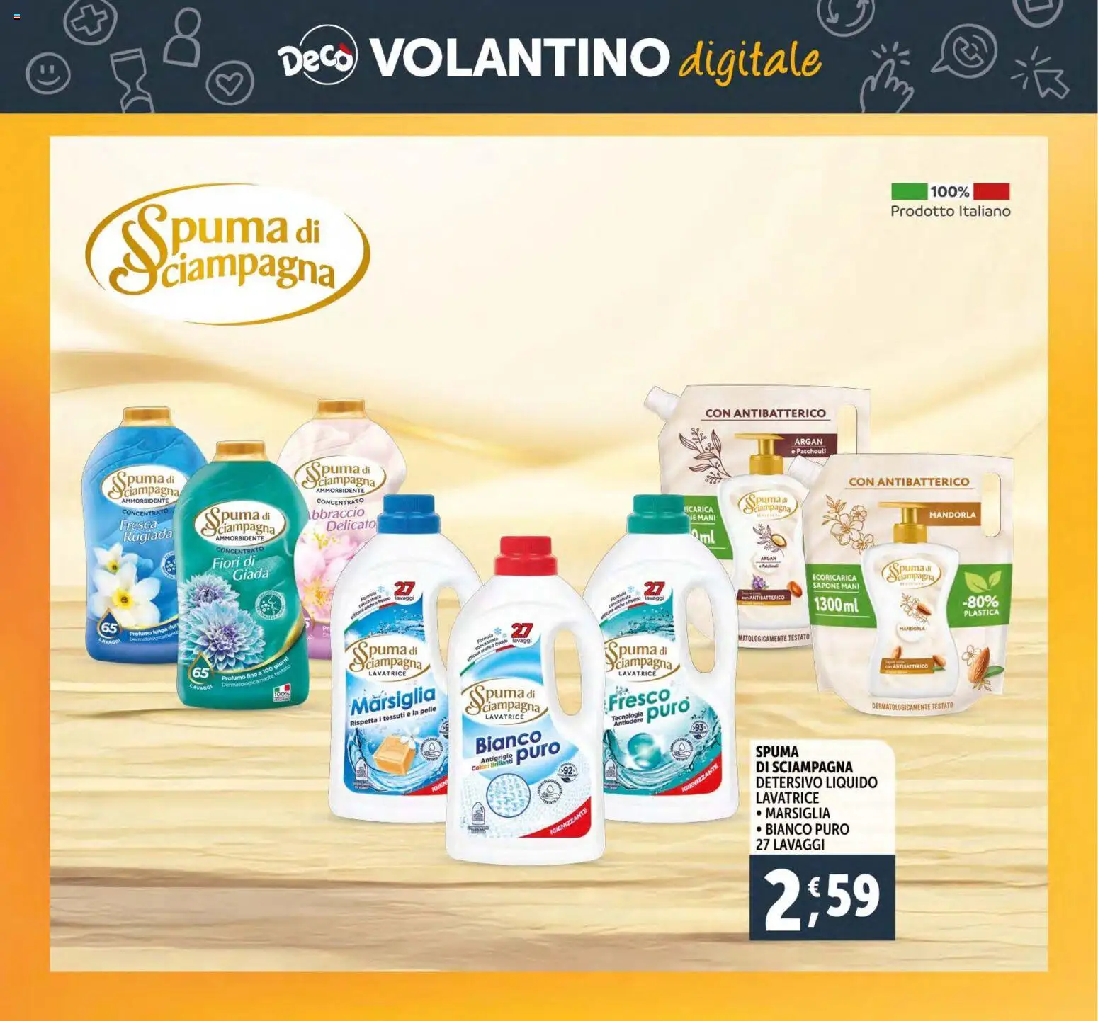 Volantino Decò del 15.12.2025 | Pagina: 40 | Prodotti: Sapone, Ammorbidente, Lavatrice, Profumo