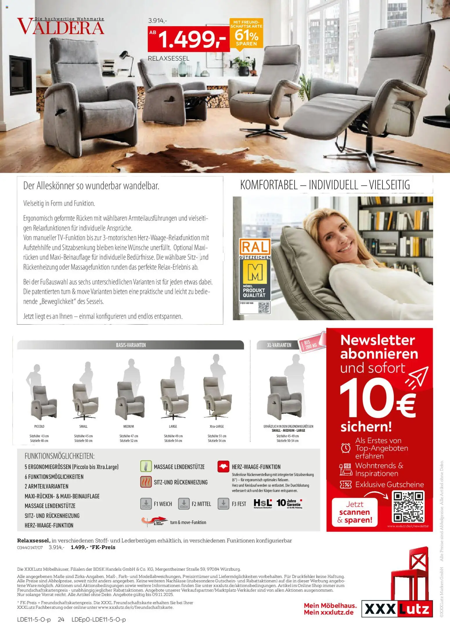 XXXL Lutz Polstermöbel-Testerinnen und -Tester gesucht! – gültig ab 26.10.2025 | Seite: 24 | Produkte: Relaxsessel