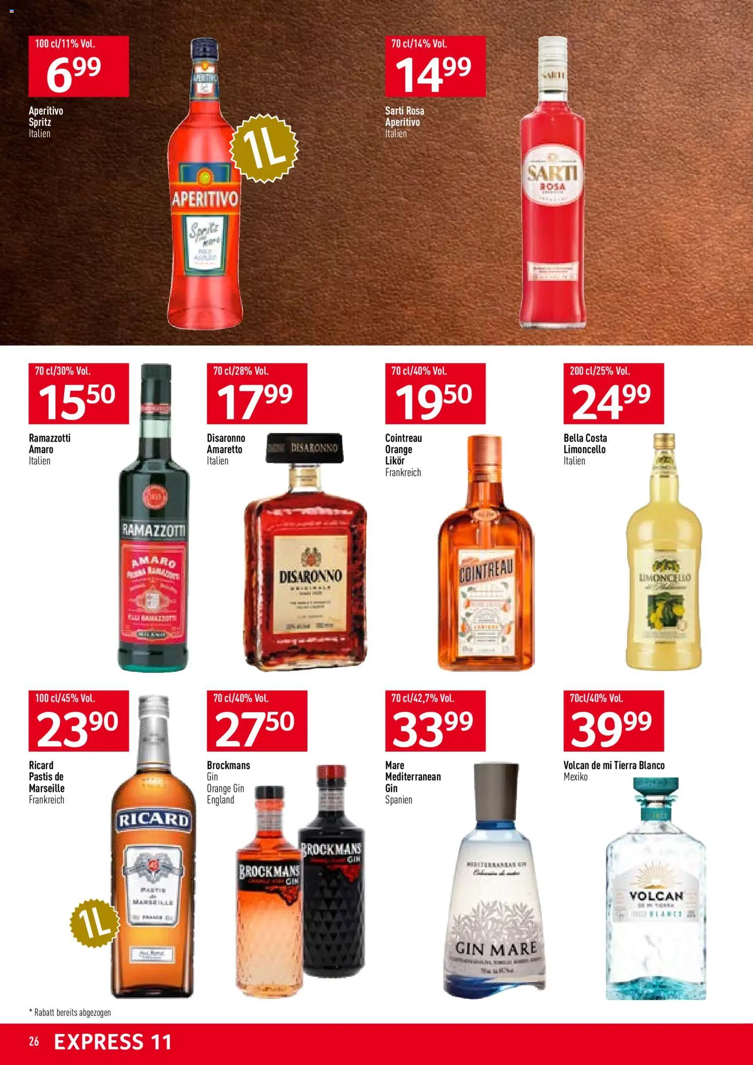 Prodega aktionen – gültig ab 09.03.2026 | Seite: 26 | Produkte: Likör, Gin