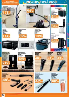 Pré-visualização E.Leclerc - Folheto Aniversário Lamego válido de 16.10.2025 | Página: 12 | Produtos: Depiladora, Aspirador, Torradeira, Microondas