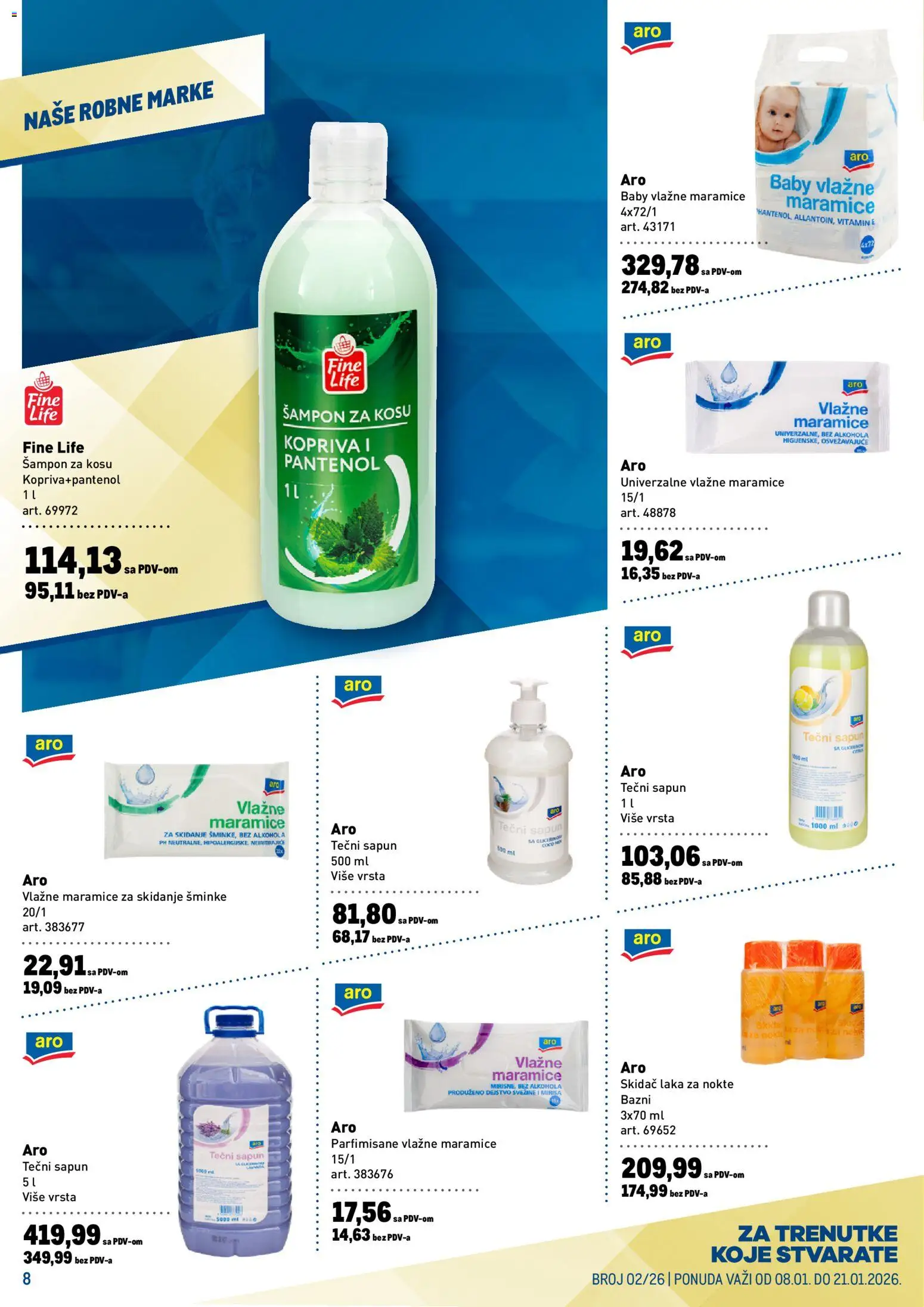 Metro katalog - važi od 08.01.2026 | Strana: 8 | Proizvode: Tečni sapun, Šampon, Sapun, Vlažne maramice