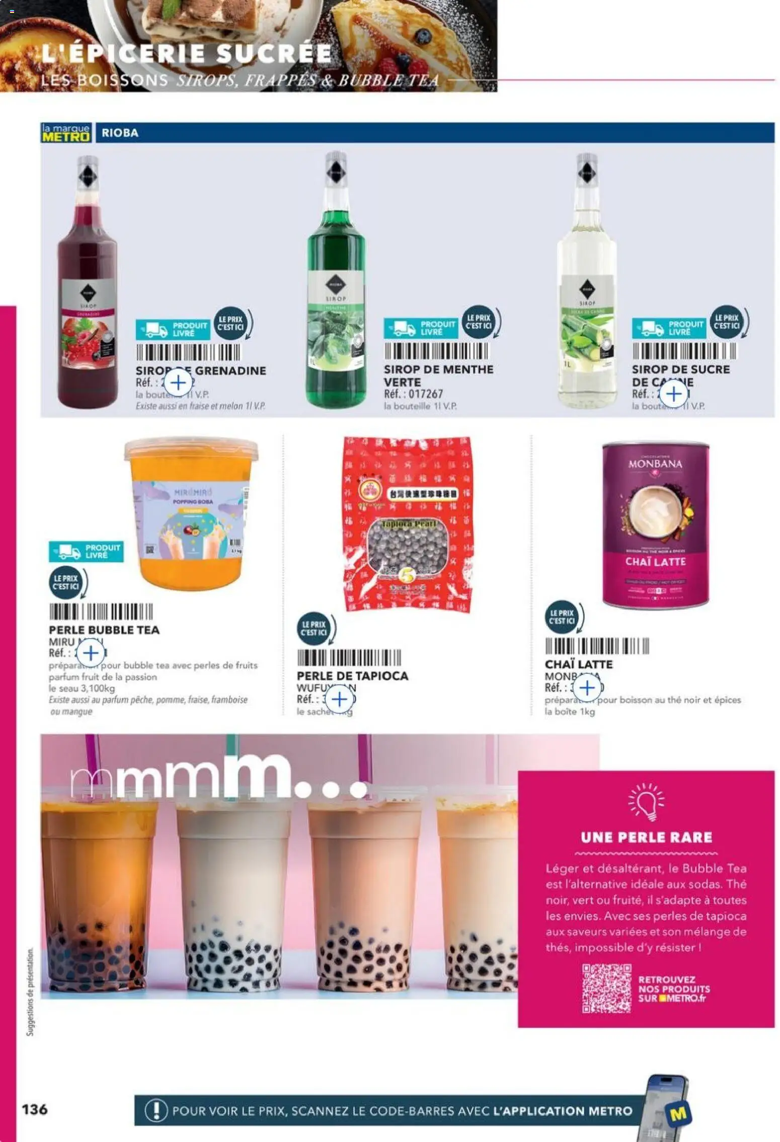 {H1} | Page: 136 | Produits: Fraise, Sucre, Parfum, Thé