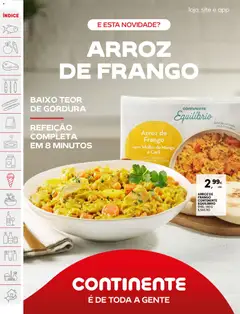 Pré-visualização ARROZ DE FRANGO CONTINENTE EQUILIBRIO, Arroz de Frango Continente Equilíbrio, EMB.: 350 G válido de 27.01.2026 | Página: 30 | Produtos: Frango, Arroz, Proteina