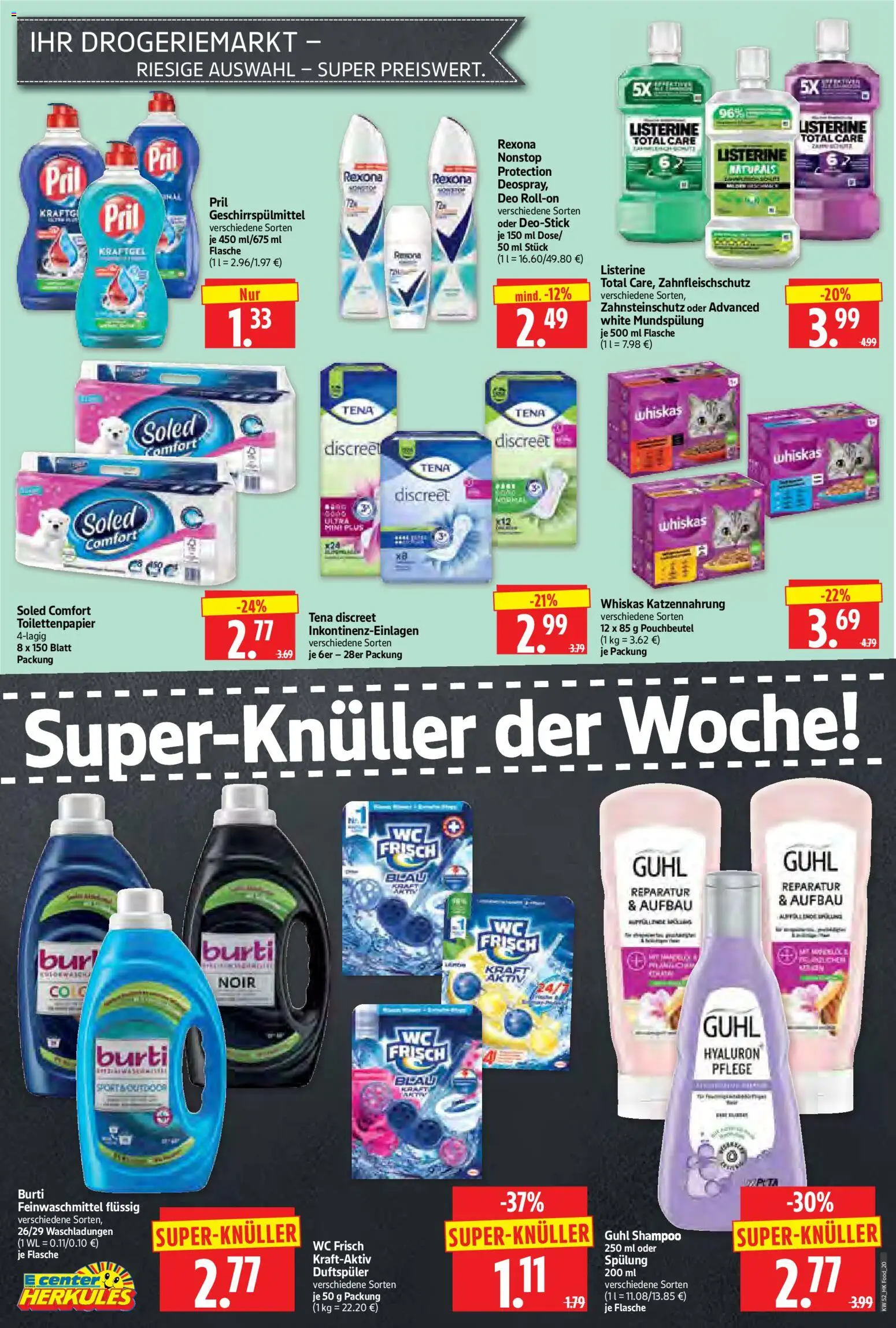 HERKULES Prospekt 	 – gültig ab 22.12.2025 | Seite: 20 | Produkte: Spülung, Wc frisch, Geschirrspülmittel, Whiskas