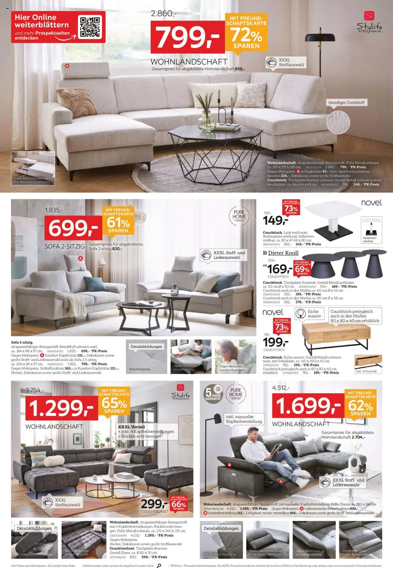 XXXL Lutz Polstermöbel-Testerinnen und -Tester gesucht! - gültig ab dem 25.08.2025 | Seite: 4 | Produkte: Wohnlandschaft, Bett, Sofa, Couchtisch