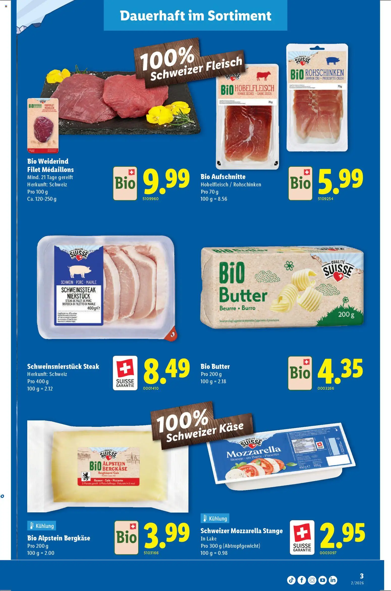 Lidl Aktionen Qualité Suisse – gültig ab 08.01.2026 | Seite: 3 | Produkte: Butter, Käse
