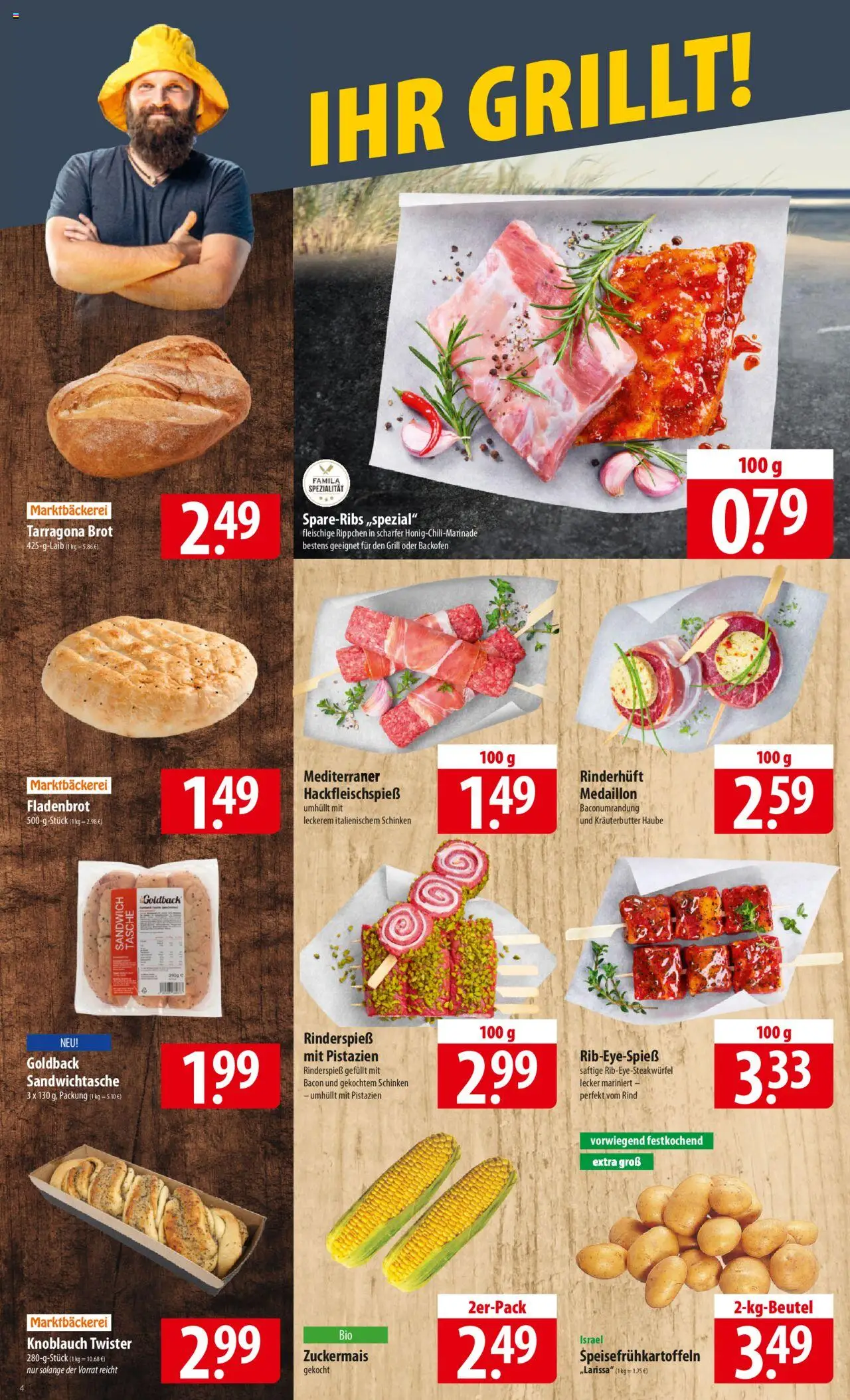 Famila Prospekt 	 - gültig ab dem 30.06.2025 | Seite: 4 | Produkte: Tasche, Kräuterbutter, Backofen, Brot