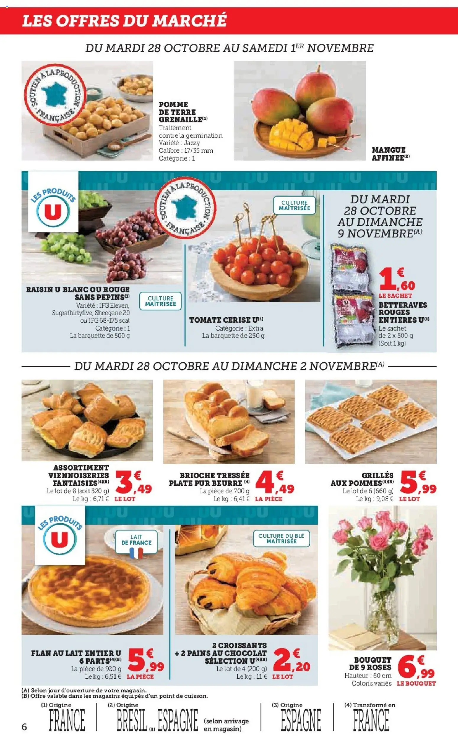 {H1} | Page: 6 | Produits: Lait entier, Raisin, Tomate cerise, Lait