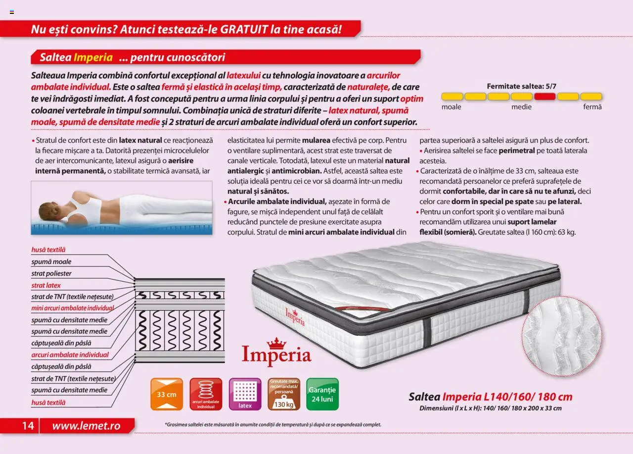 Lem’s catalog - Saltele – valabil de la 17.11.2023 | Pagină: 14 | Produse: Saltea