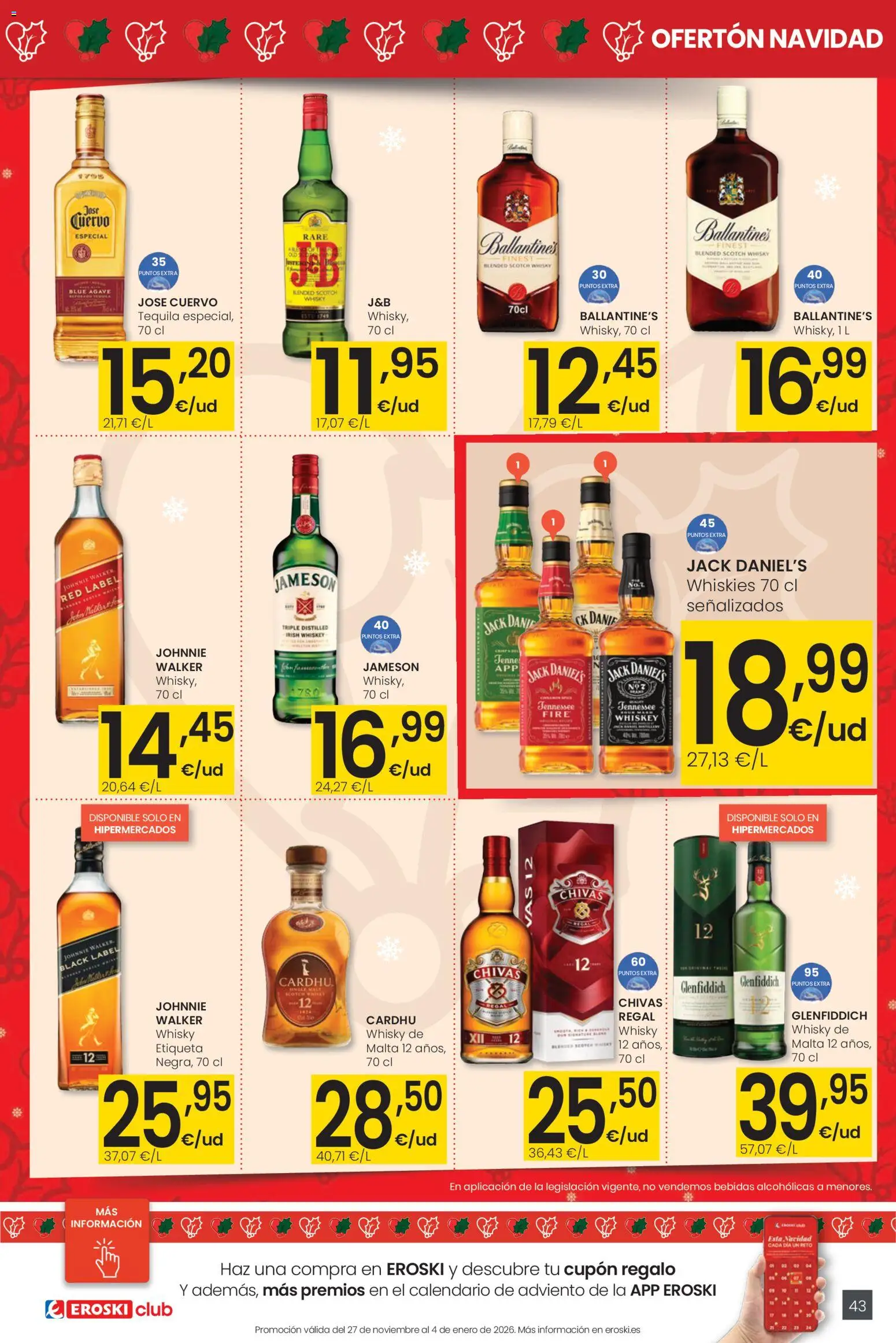 Eroski - Navidad │ válido desde el 18.12.2025 | Página: 43 | Productos: Whisky