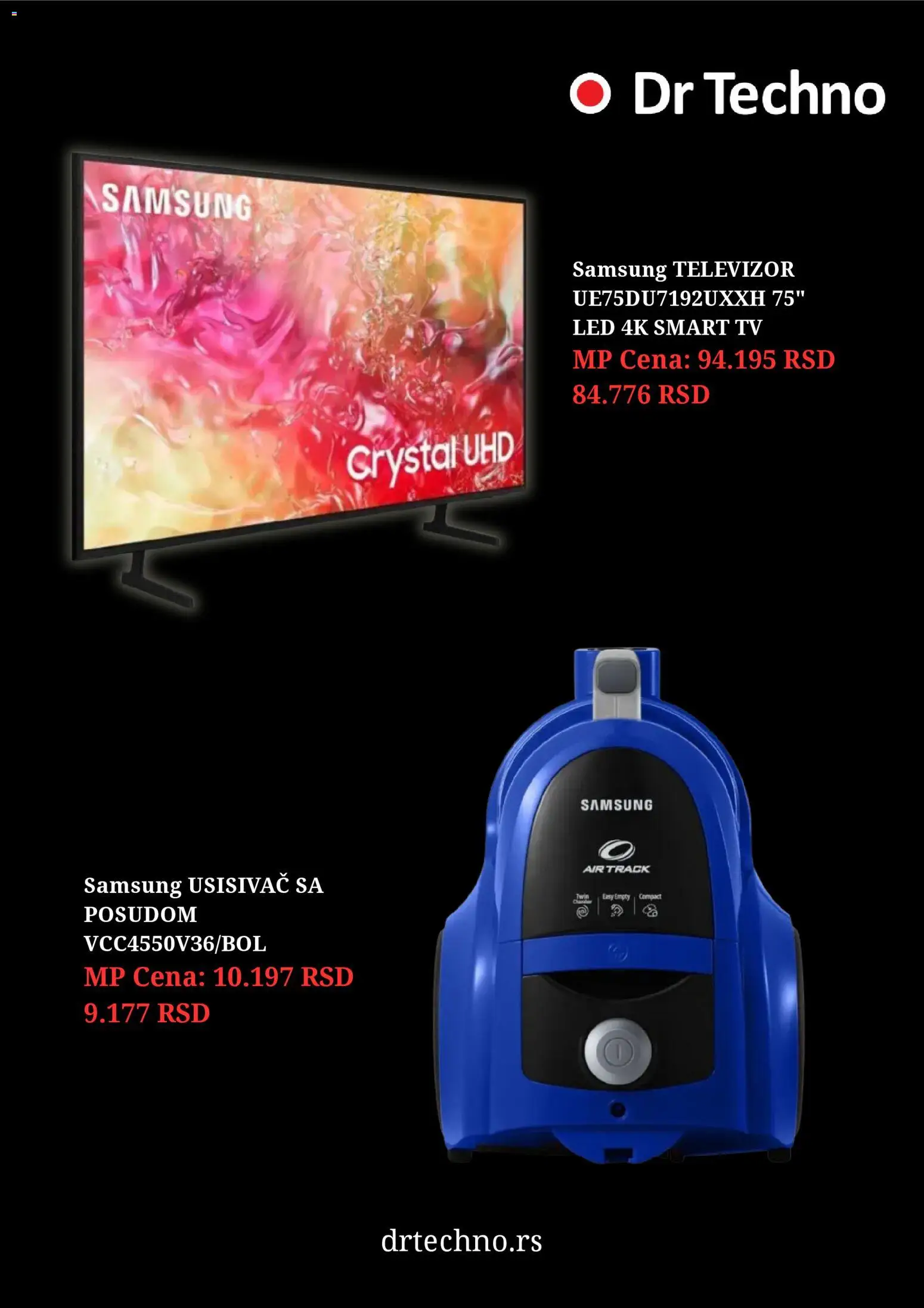 Dr Techno katalog - važi od 01.04.2026 | Strana: 4 | Proizvode: Usisivač, Televizor