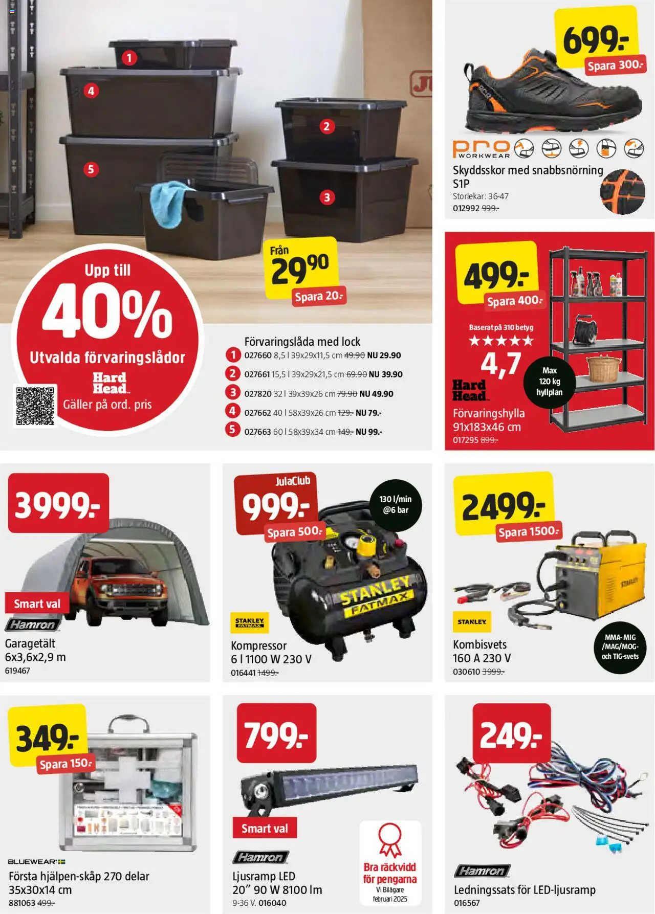 Jula reklamblad aktuell från 16.10.2025 | Sida: 2 | Produkter: Förvaringslådor, Kompressor, Galler