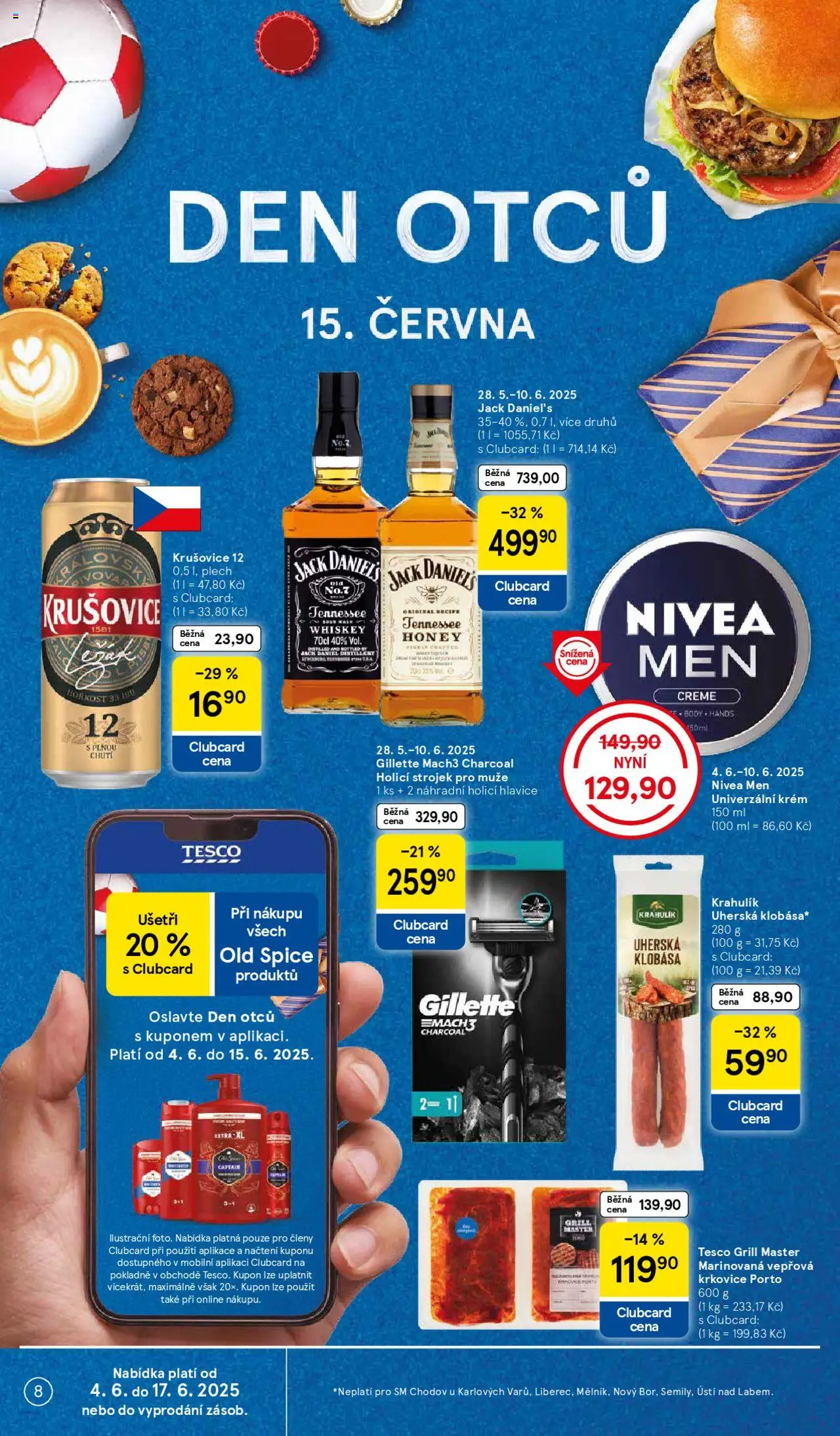 Tesco leták - Supermarket od 04.06.2025 | Strana: 8 | Produkty: Whiskey, Krušovice, Krušovice 12, Krkovice