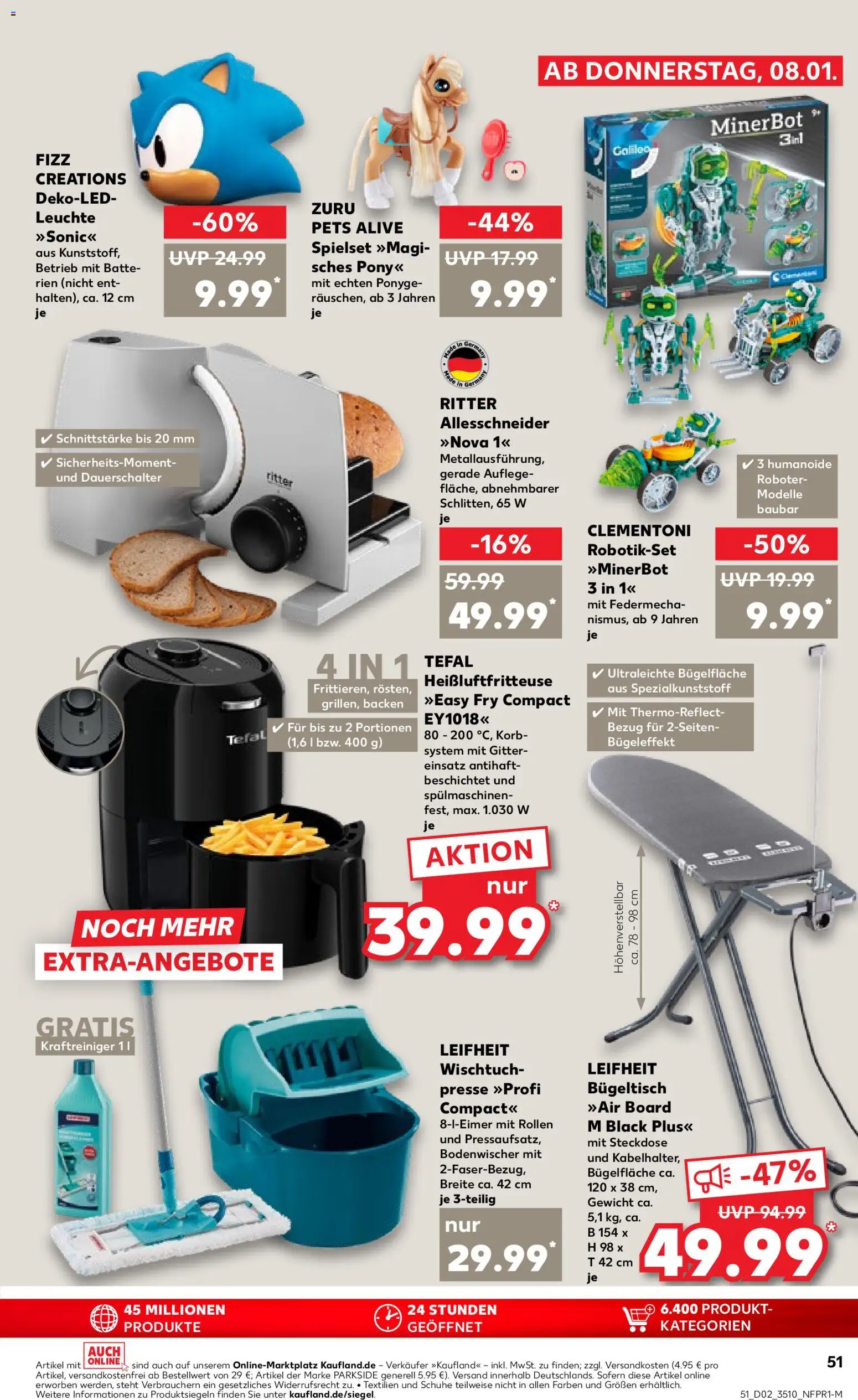Kaufland prospekt Zeitz	 – gültig ab 08.01.2026 | Seite: 51 | Produkte: Roboter, Batterien, Steckdose, Heißluftfritteuse