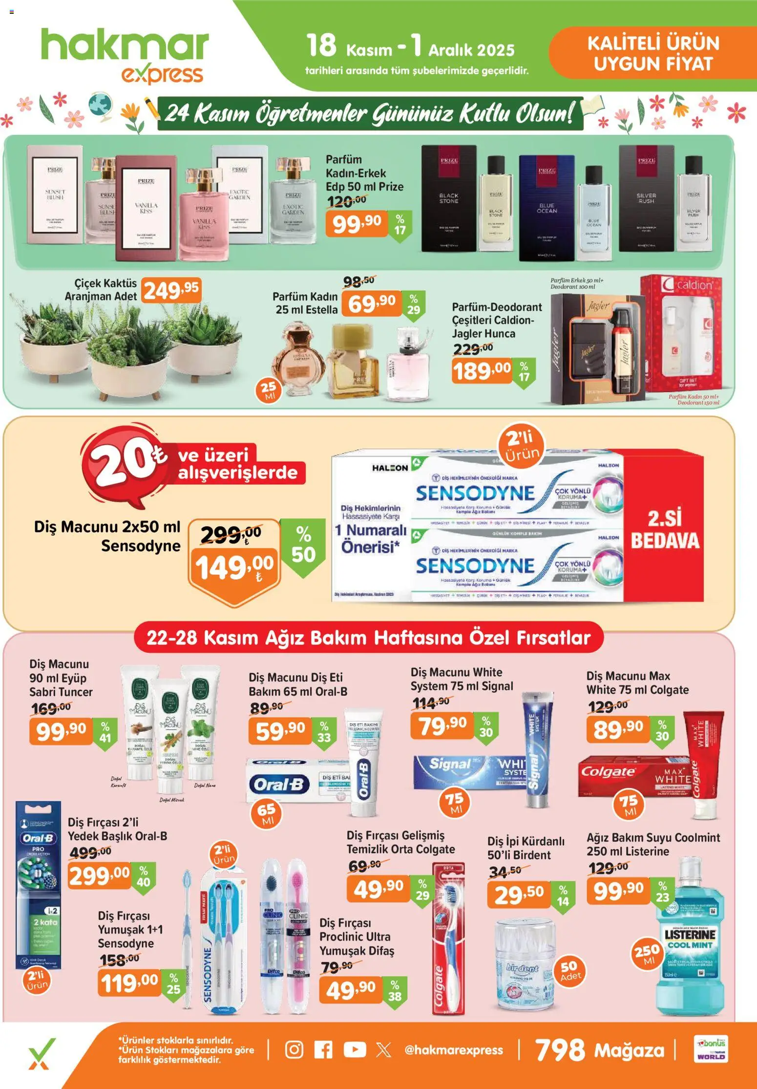 Hakmar Express Salı Aktüel Ürünler - 18.11.2025 tarihinden itibaren geçerlidir | Sayfa: 2 | Ürünler: Diş macunu, Diş fırçası, Parfüm, Nane