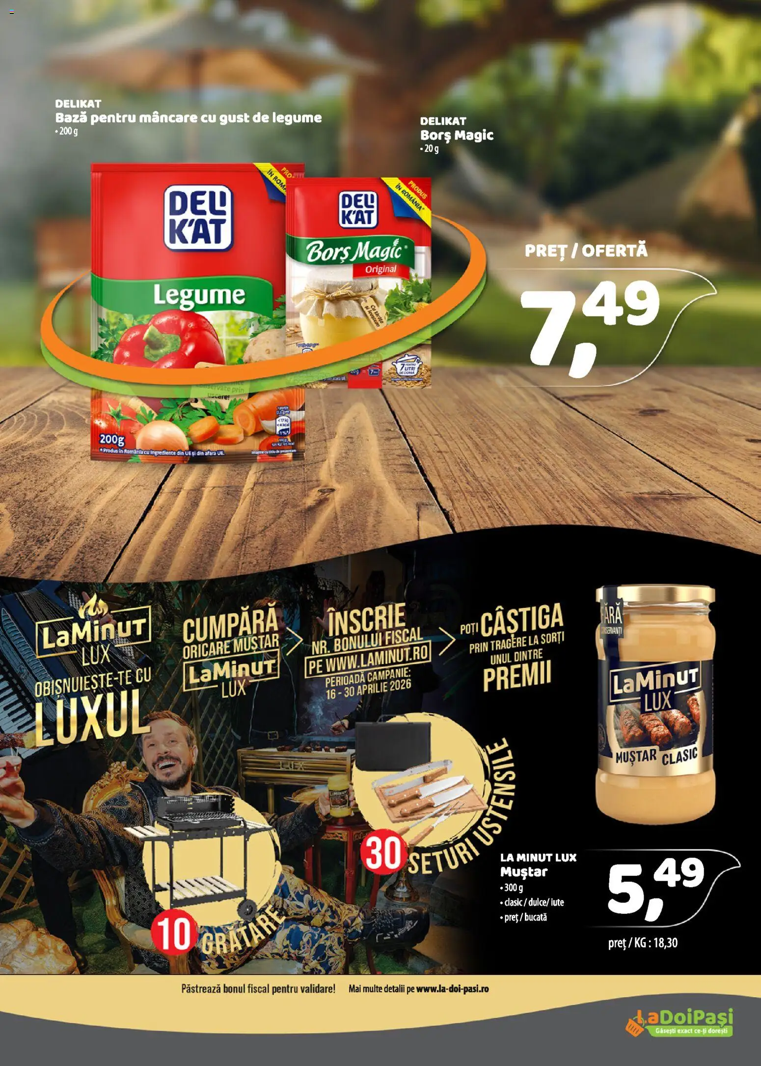 Noul catalog LaDoiPași – valabil de la 16.04.2026 | Pagină: 3 | Produse: Borș, Muștar, Legume