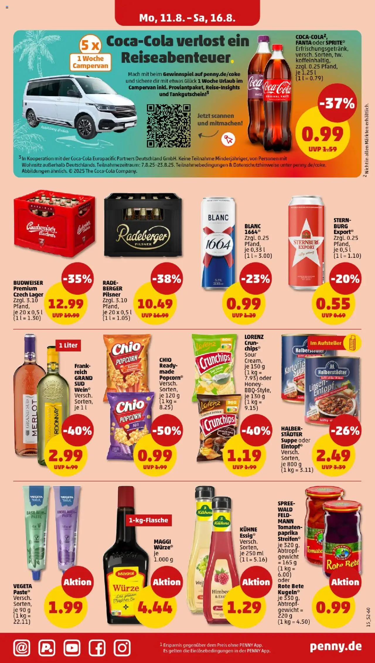 Penny - Sachsen-Anhalt - gültig ab dem 11.08.2025 | Seite: 15 | Produkte: Cola, Merlot, Knoblauch, Grand sud