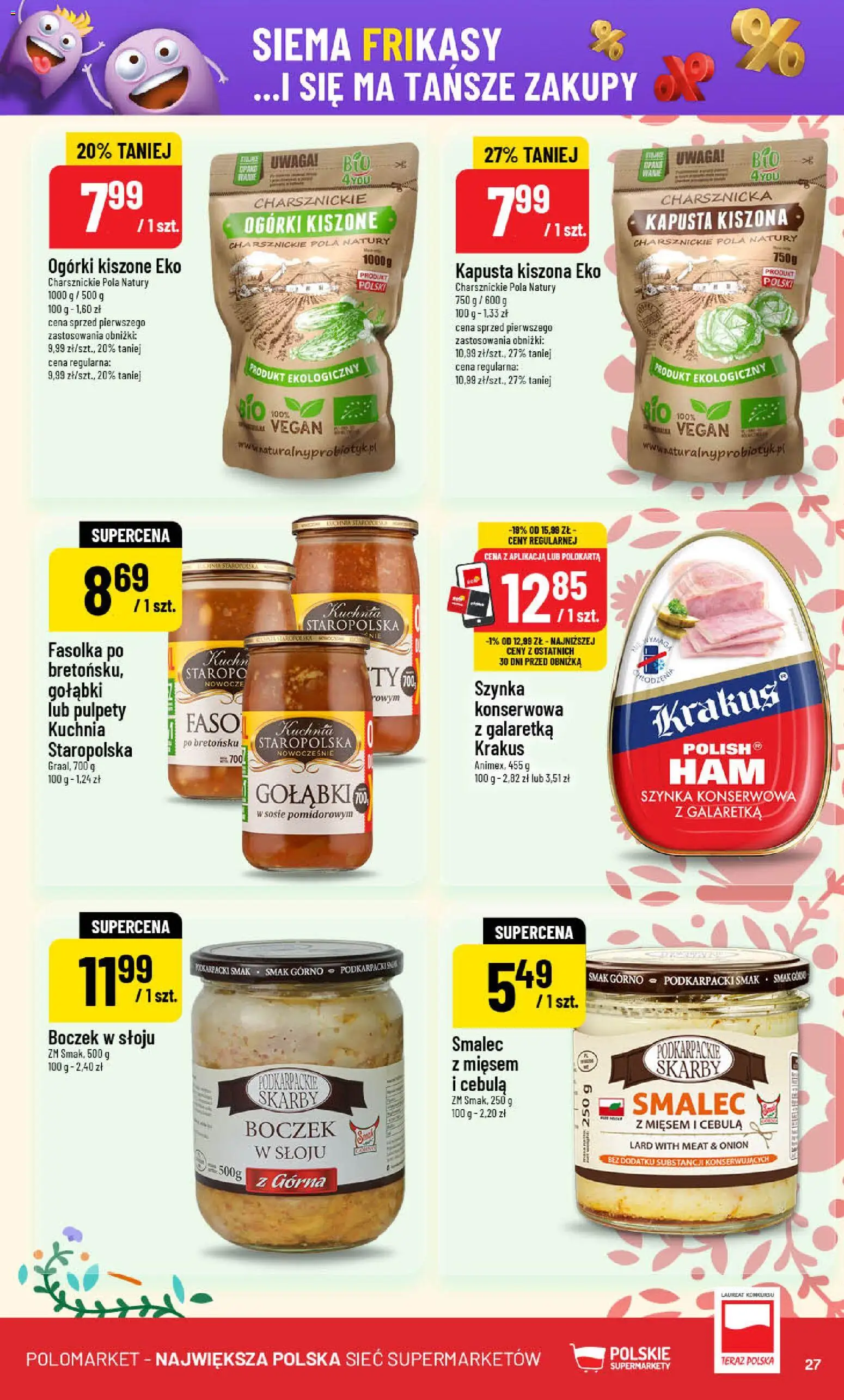 POLOmarket Gazetka od 05.11.2025 | Strona: 27 | Produkty: Kapusta, Galaretka, Kapusta kiszona, Boczek