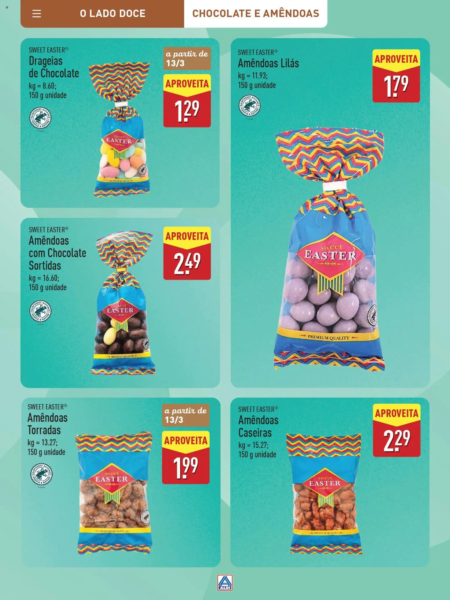 Aldi Especial Páscoa │ válido de 11.03.2026 | Página: 19 | Produtos: Amêndoas, Chocolate