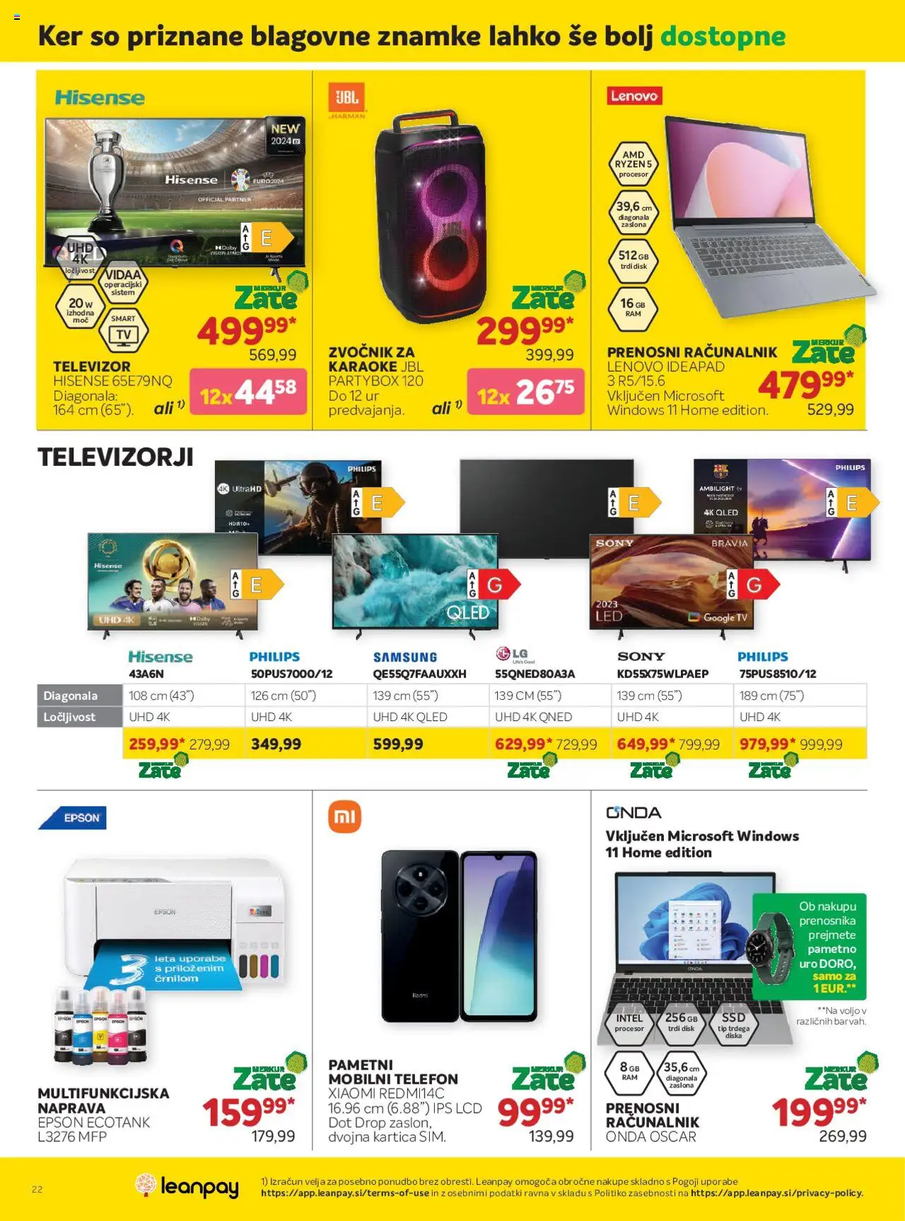 Merkur katalog │ velja od 06.08.2025 | Stran: 22 | Izdelki: Telefon, Racunalnik, Tv, Karaoke