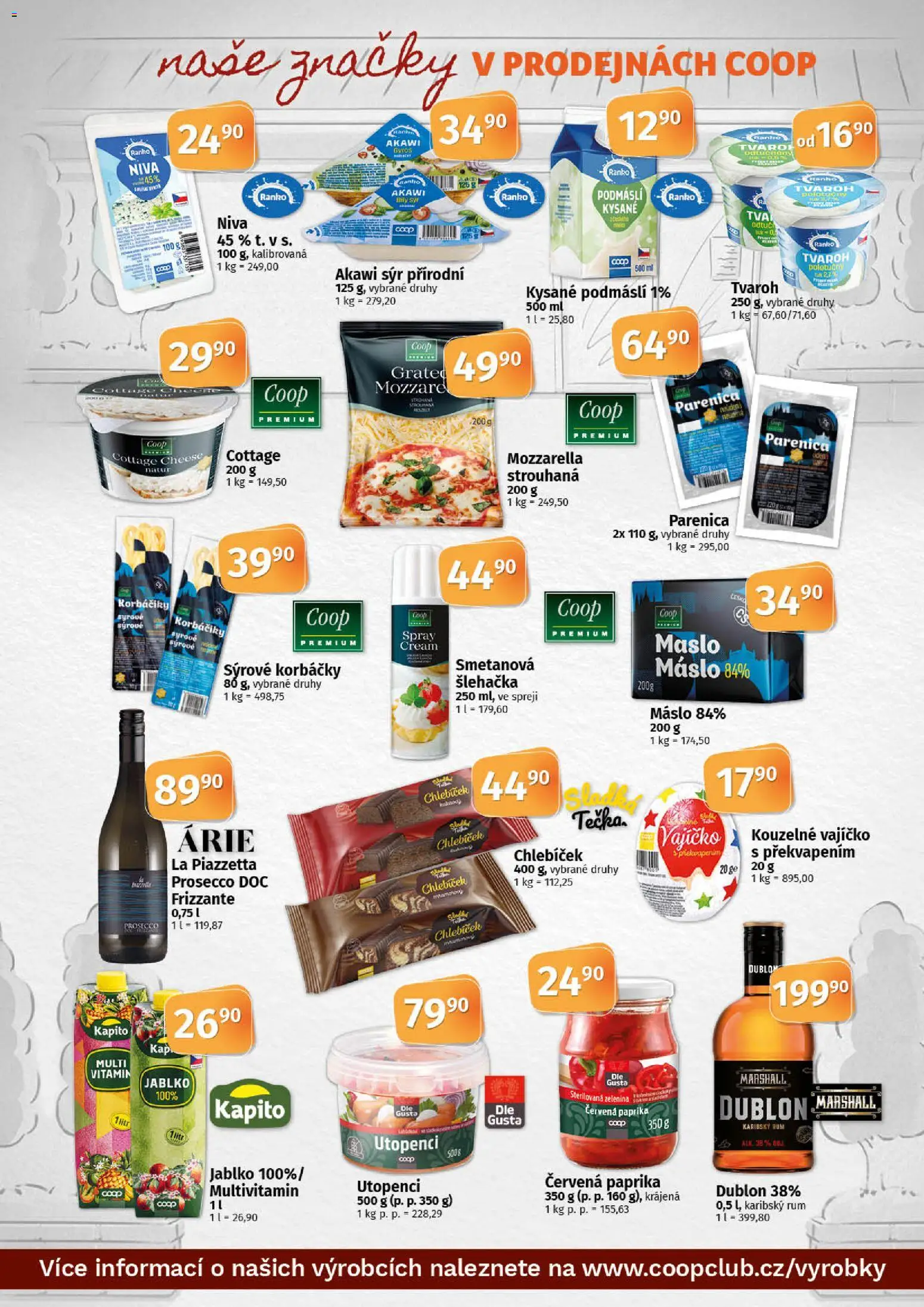 Coop leták - Tuty od 25.03.2026 | Strana: 9 | Produkty: Rum, Prosecco, Tvaroh, Niva