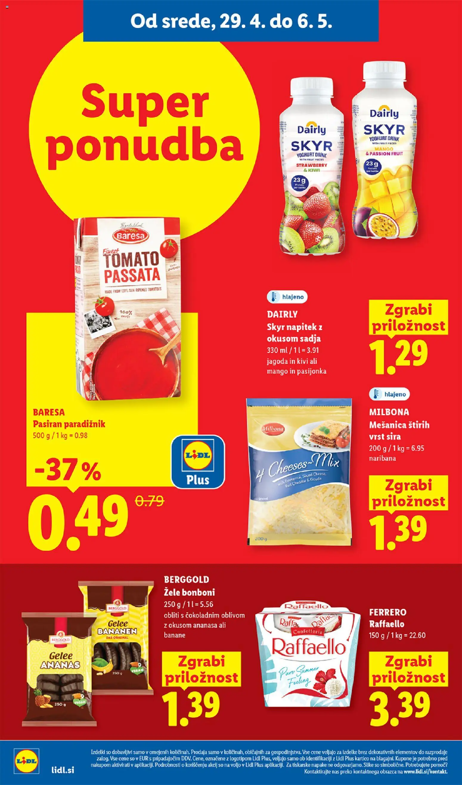 Novi Lidl katalog ponudbe – veljaven od 29.04.2026 | Stran: 10 | Izdelki: Skyr, Cheddar, Ananas, Kivi