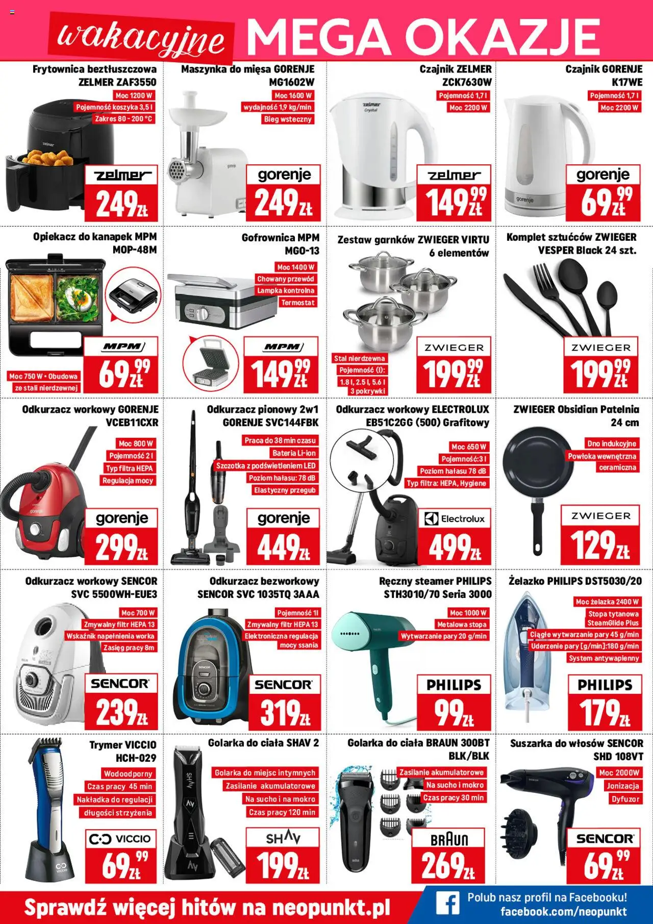 Neopunkt Gazetka od 04.08.2025 | Strona: 7 | Produkty: Czajnik, Suszarka do włosów, Maszynka do mięsa, Bateria