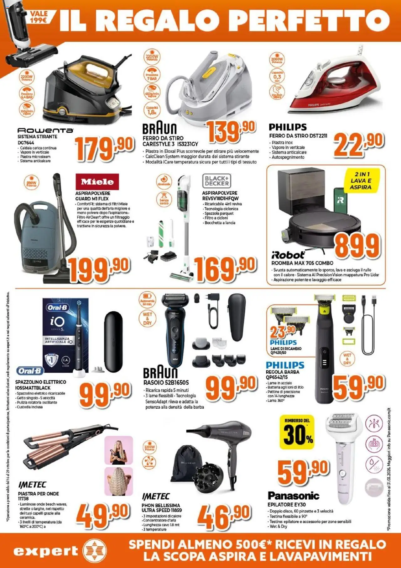 Volantino Expert del 16.10.2025 | Pagina: 8 | Prodotti: Aspirapolvere, Epilatore, Robot, Batteria
