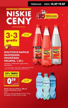 Biedronka gazetka od 14.07.2025 | Strona: 13 | Produkty: Karta, Napoje, Oranżada hellena, Woda
