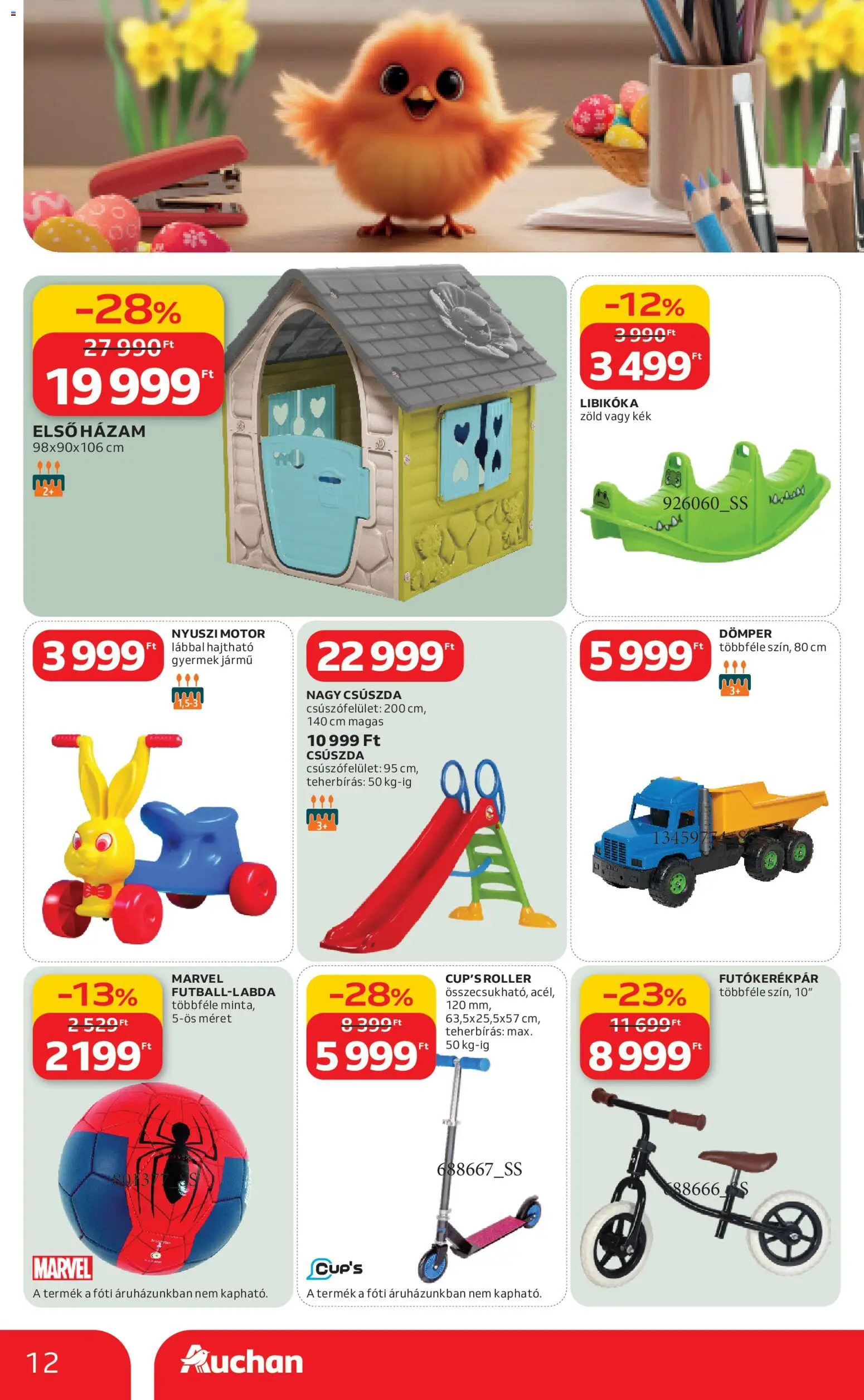Auchan akciós ujság - amely érvényes a következő dátumtól: 19.02.2026 | Oldal: 12 | Termékek: Csúszda