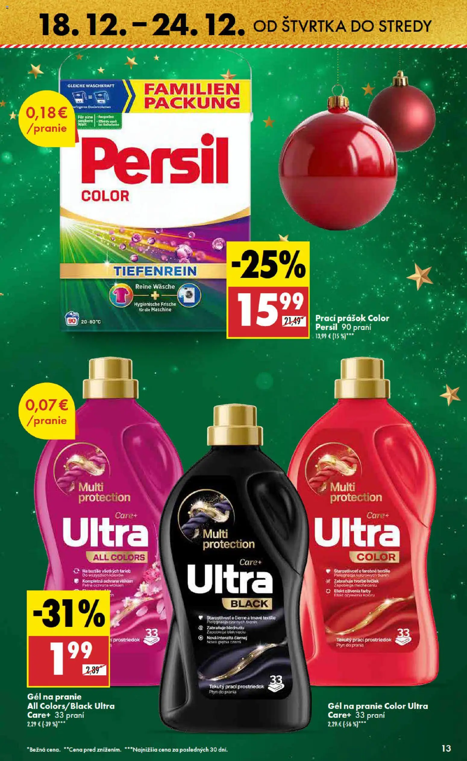 Nové Biedronka akcie – leták je platný od 18.12.2025 | Strana: 13 | Produkty: Persil, Prací prášok