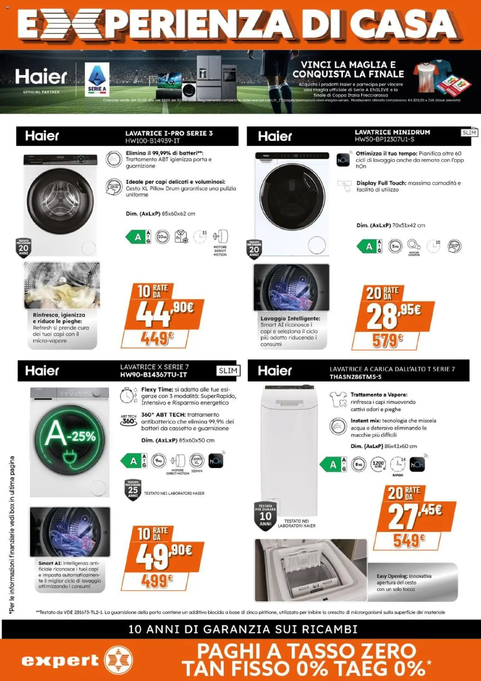 Volantino Expert del 09.04.2026 | Pagina: 23 | Prodotti: Tè, Acqua, Lavatrice